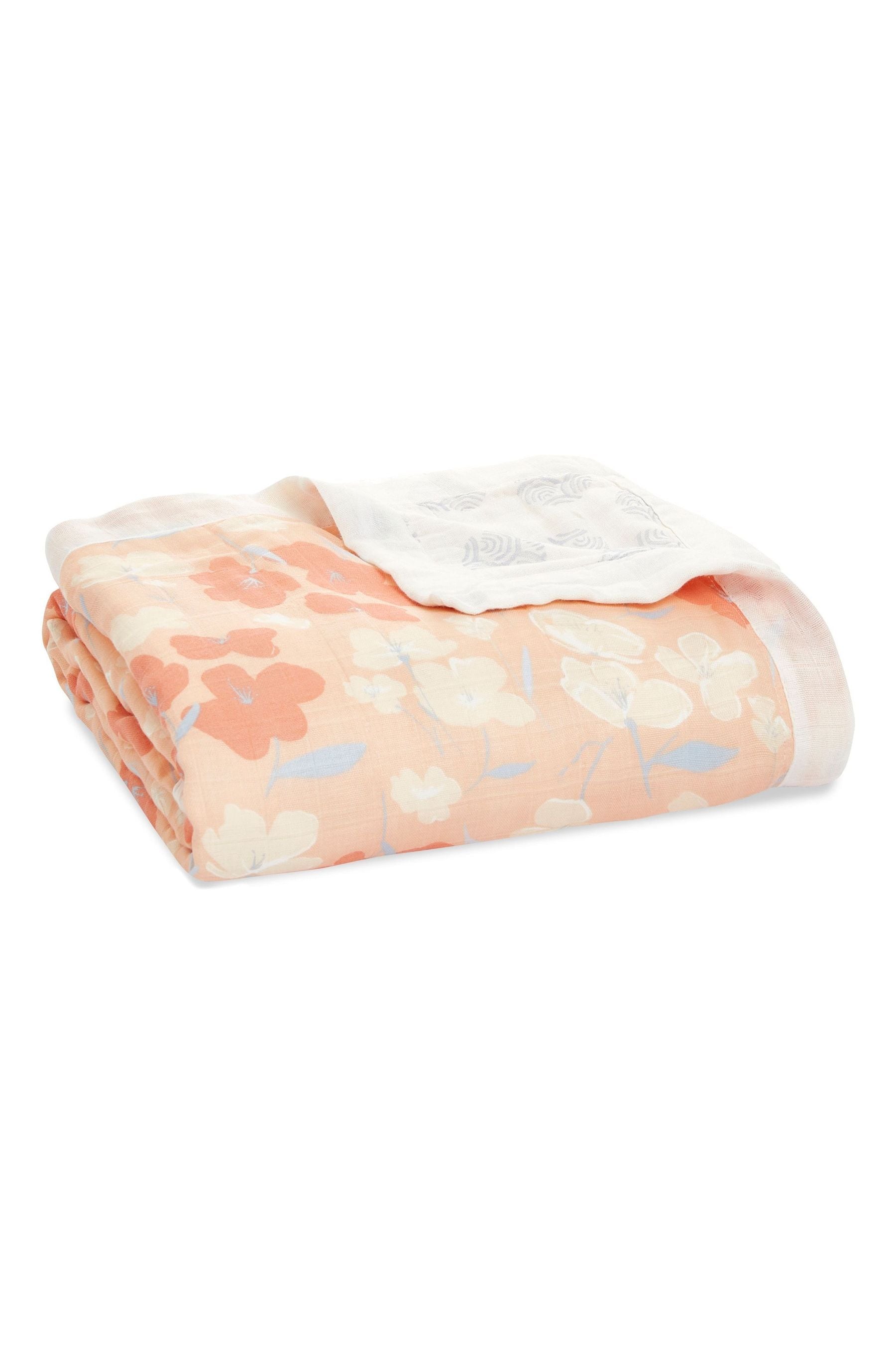 Pink aden + anais Dream Blanket Silky Soft Muslin Koi Pond