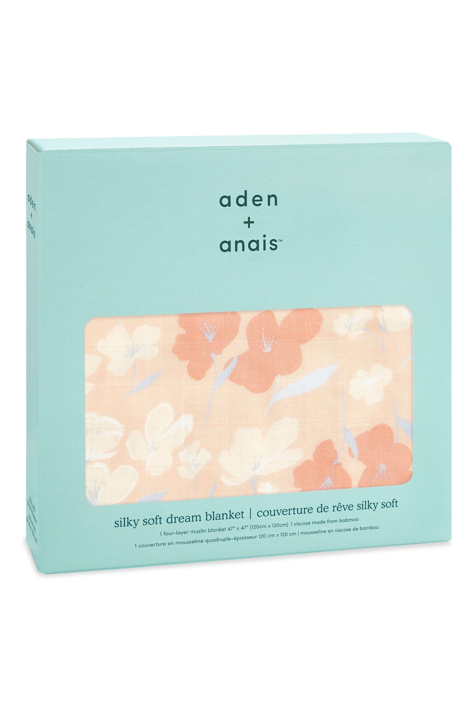 Pink aden + anais Dream Blanket Silky Soft Muslin Koi Pond