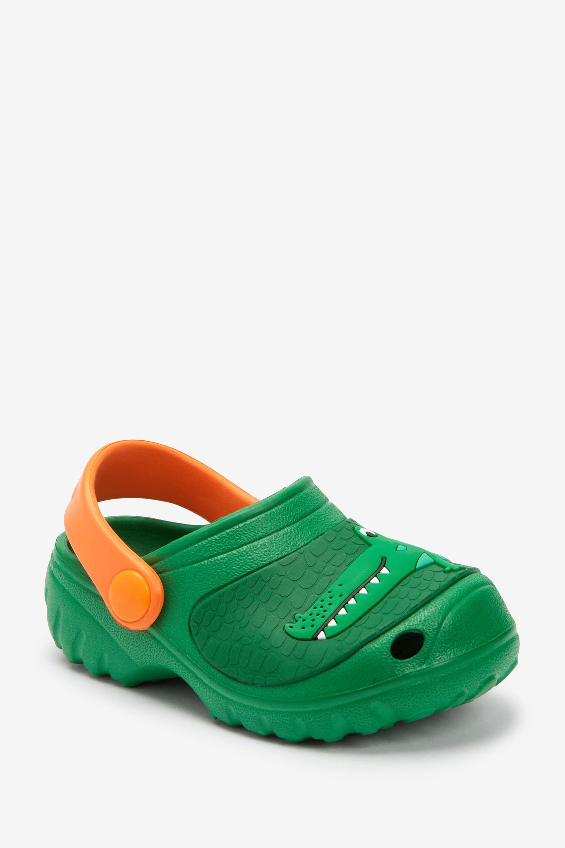 Green Crocodile Clogs