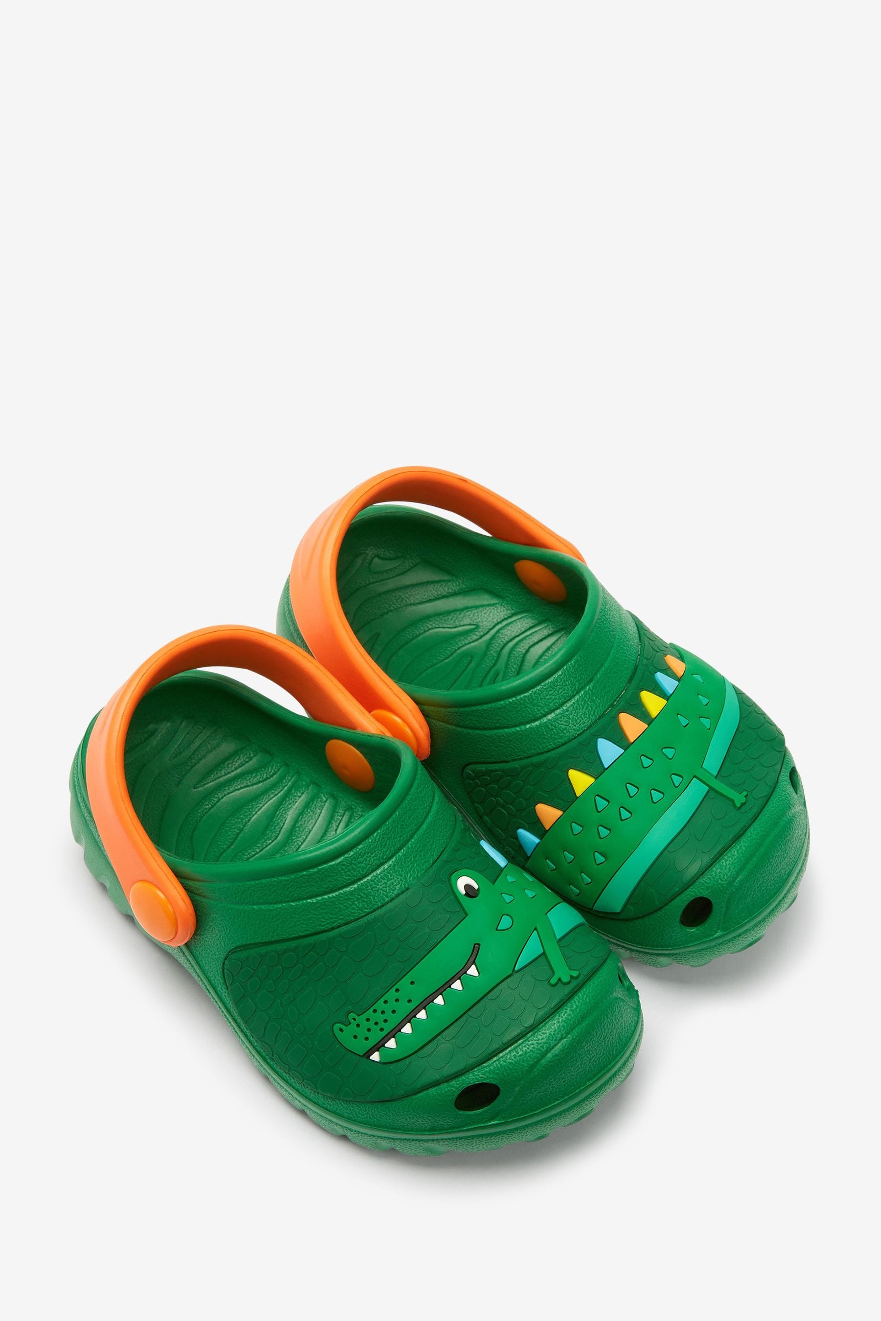 Green Crocodile Clogs