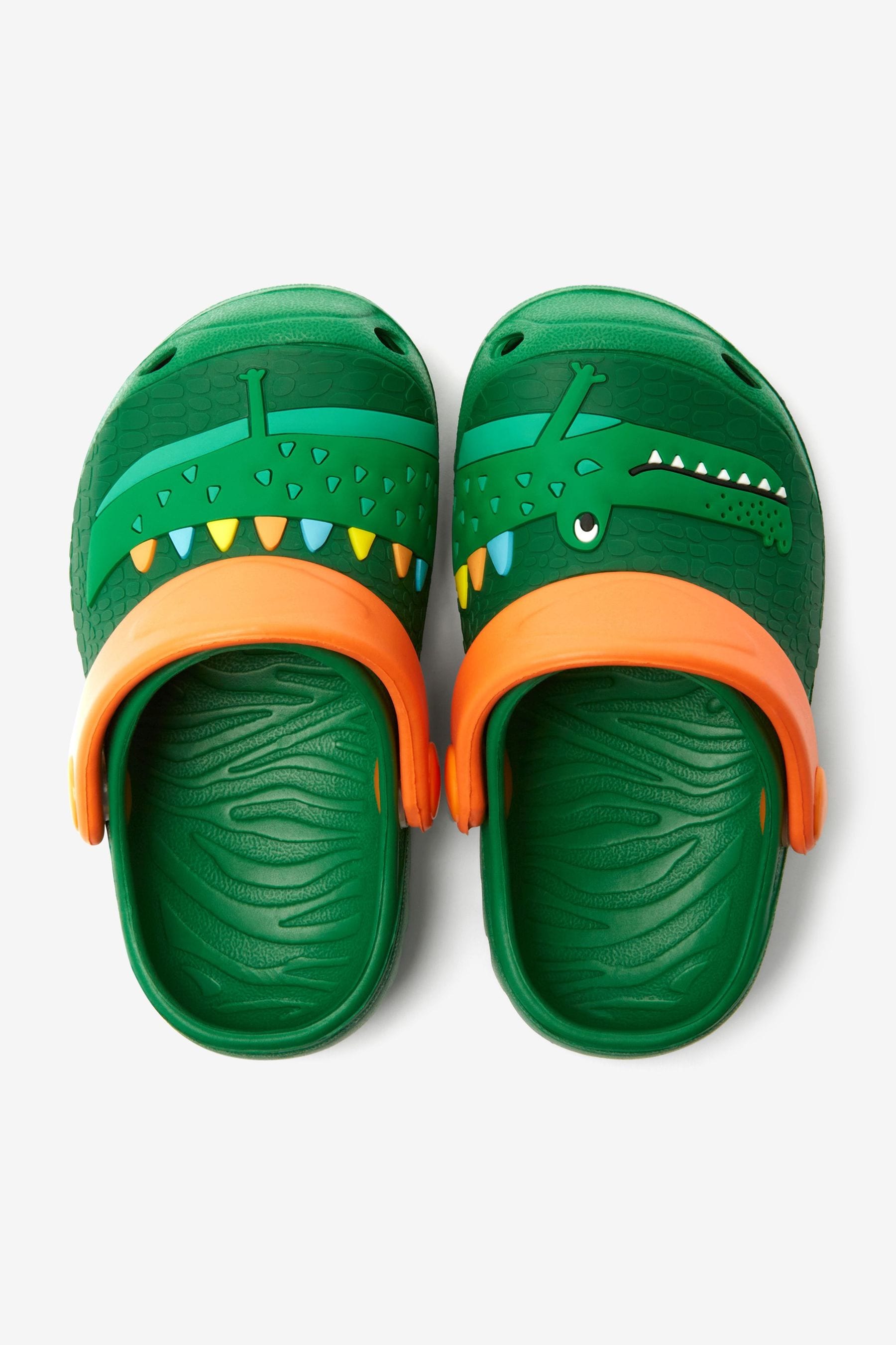 Green Crocodile Clogs