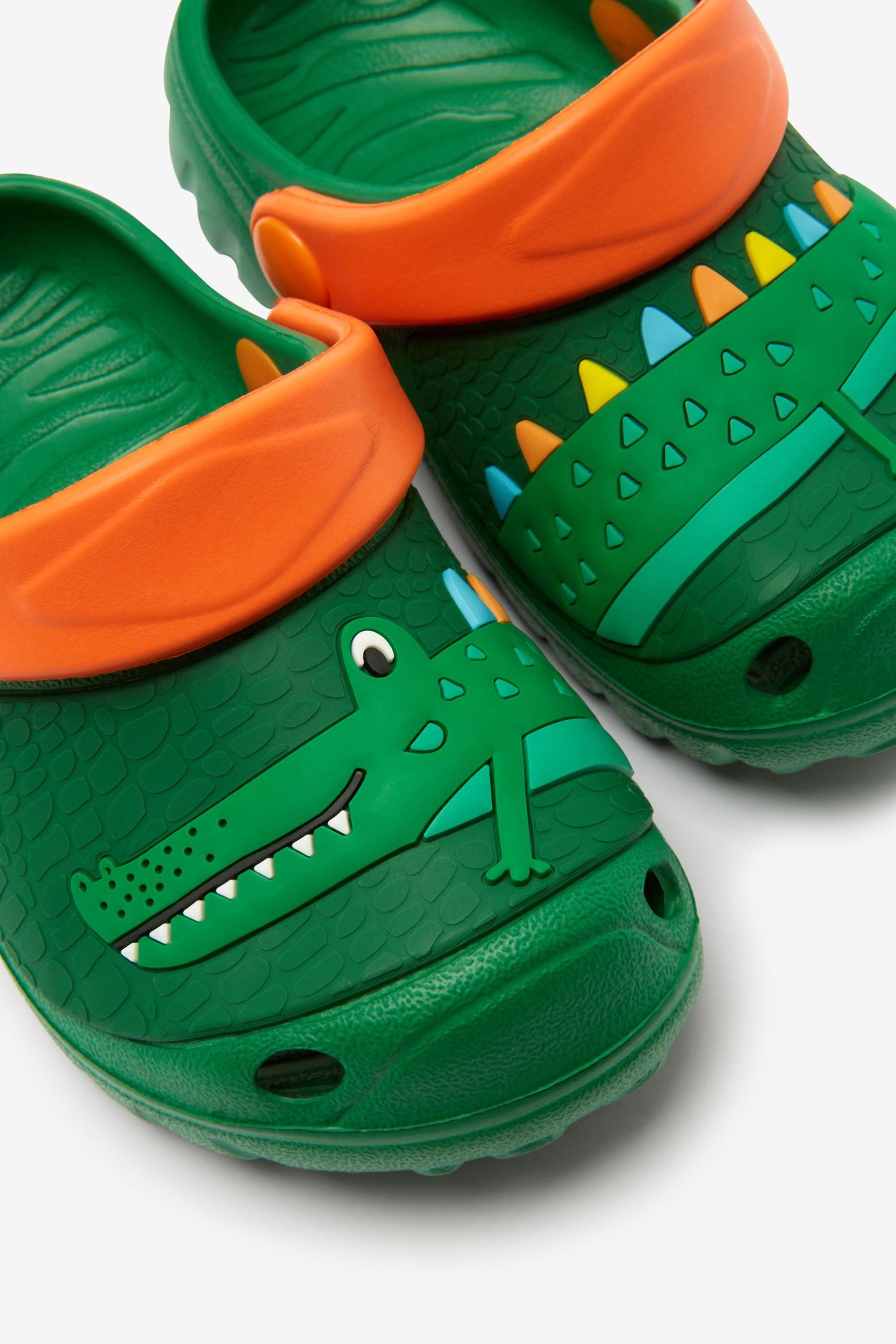 Green Crocodile Clogs