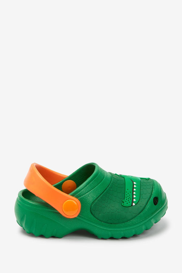 Green Crocodile Clogs