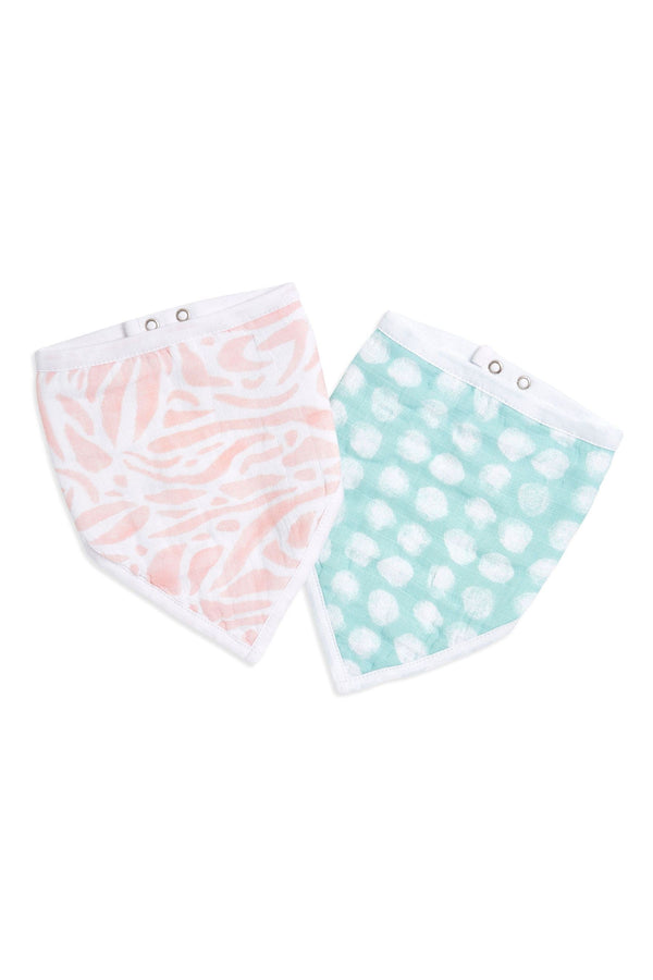 Mono Core aden + anais™ Essentials Tropicalia 2 Pack Cotton Muslin Baby Bandana Bibs