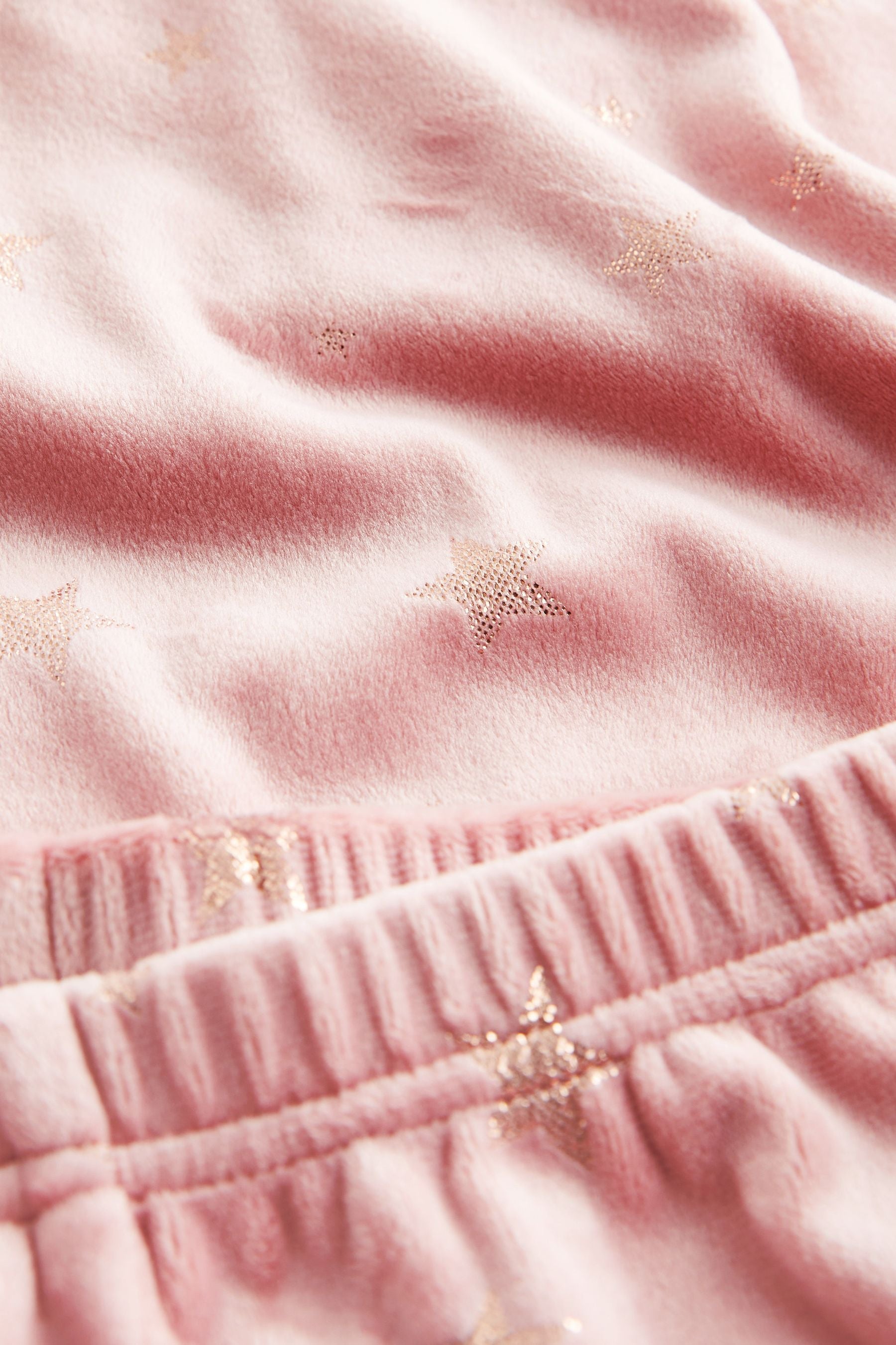 Pink Metallic Star Cosy Fleece Pyjamas (3-16yrs)