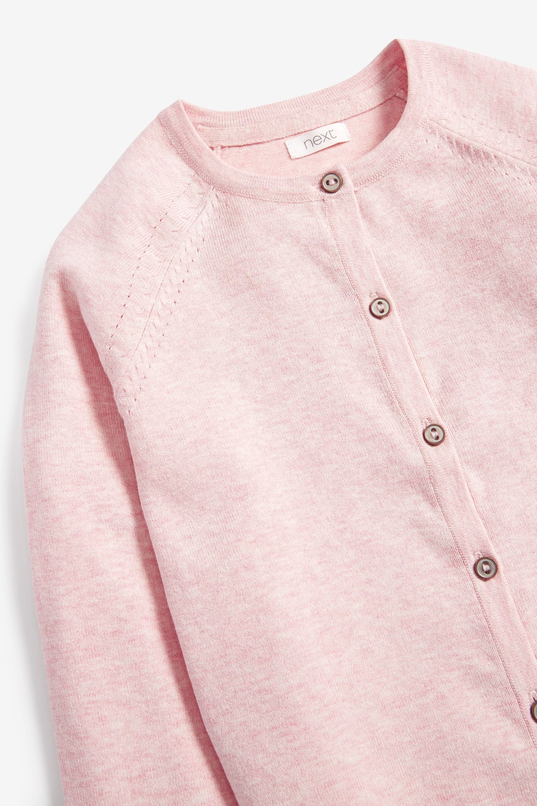 Pink Marl Button-Up Cardigan (3-16yrs)