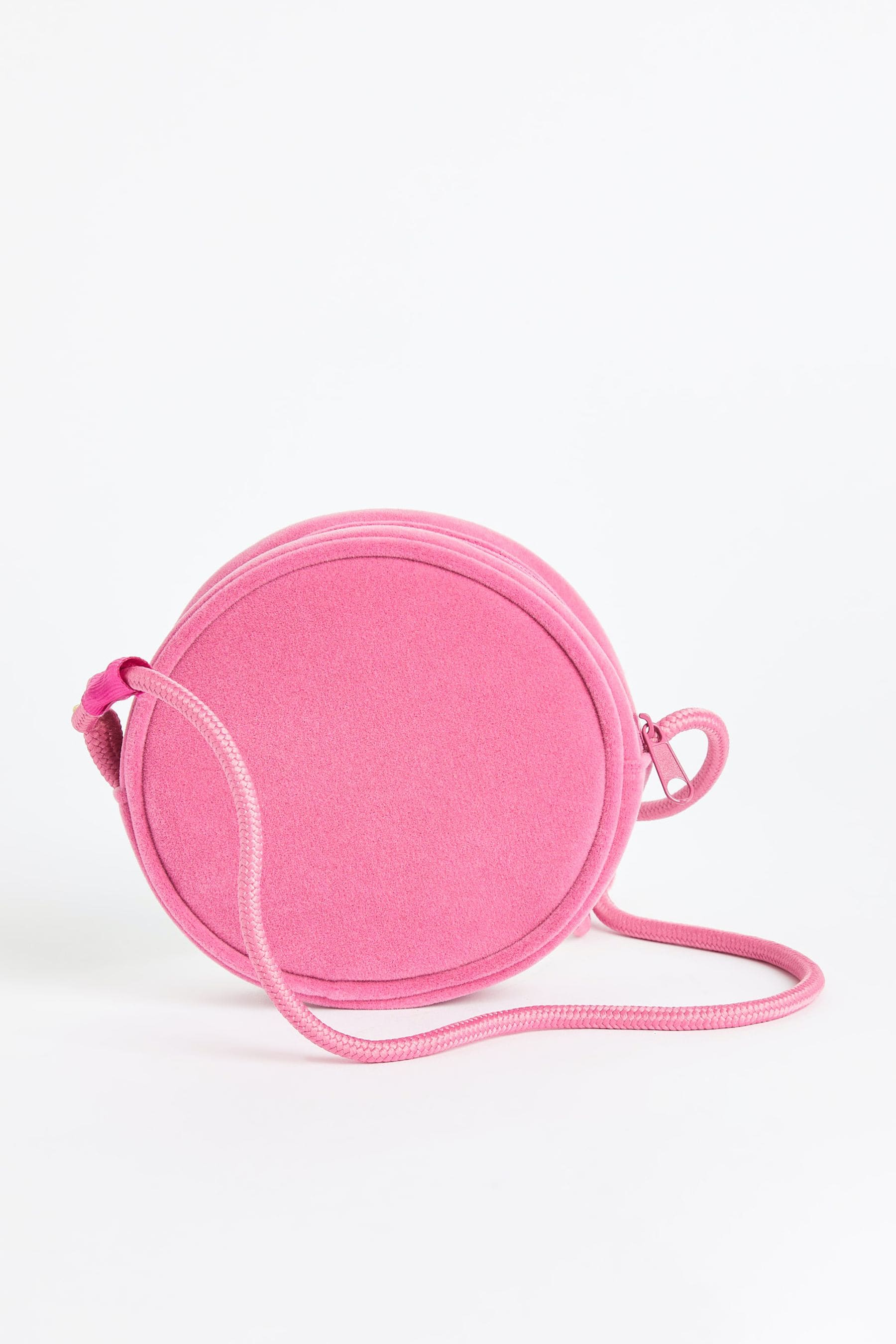 Bright Pink Mini Glitter Round Bag