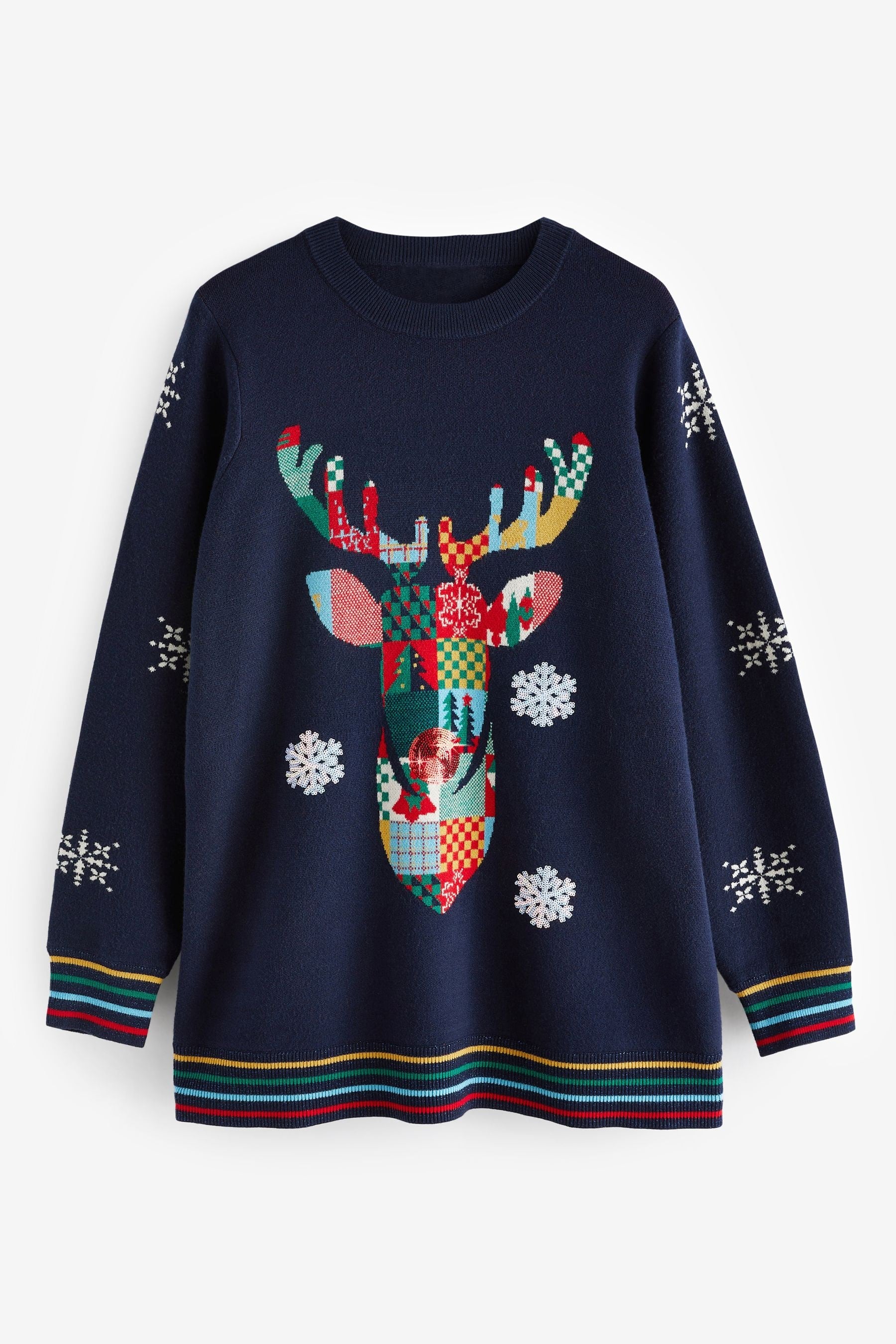 Navy Blue Maternity Christmas Jumper