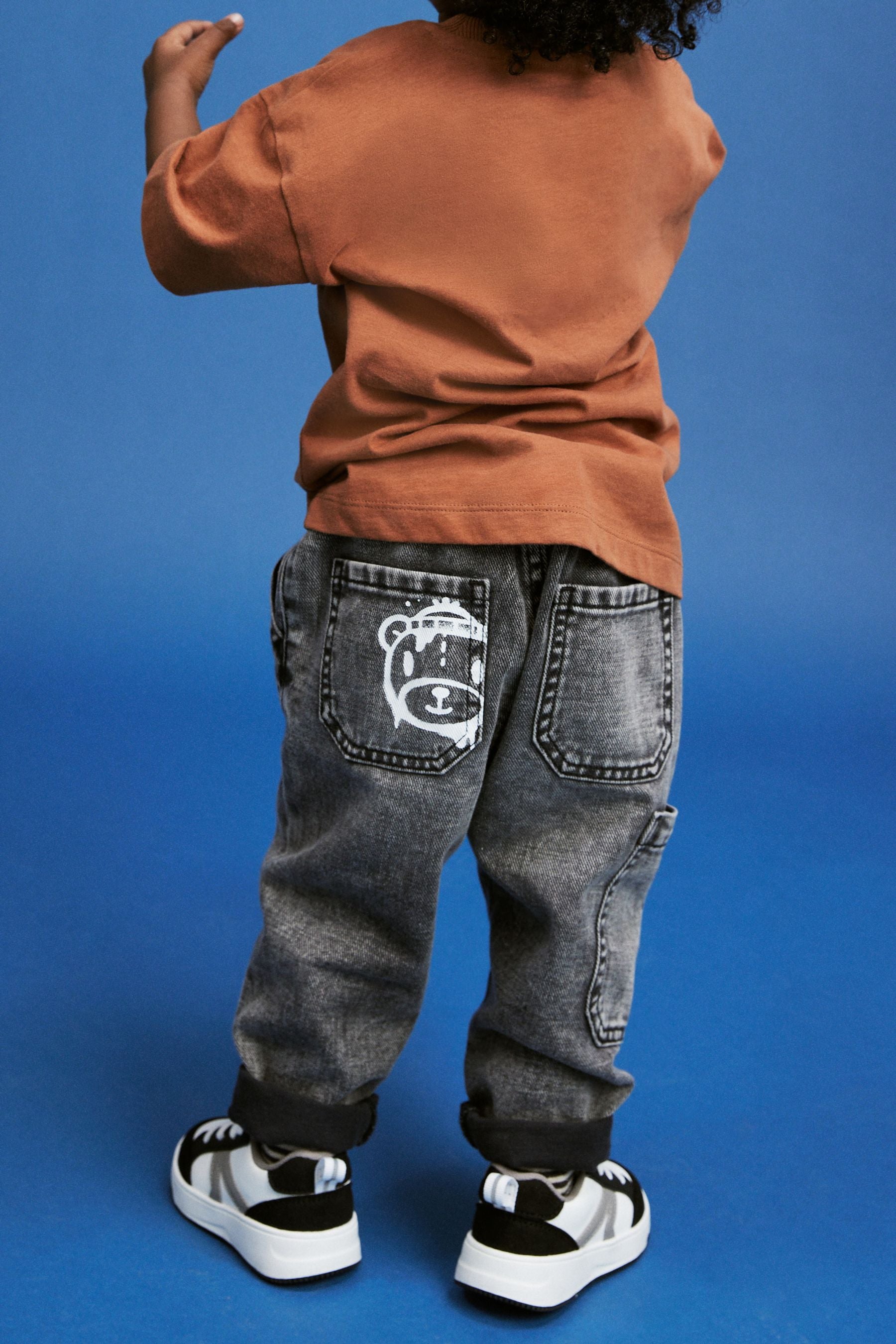 Grey Denim Bear Utility Jeans (3mths-7yrs)