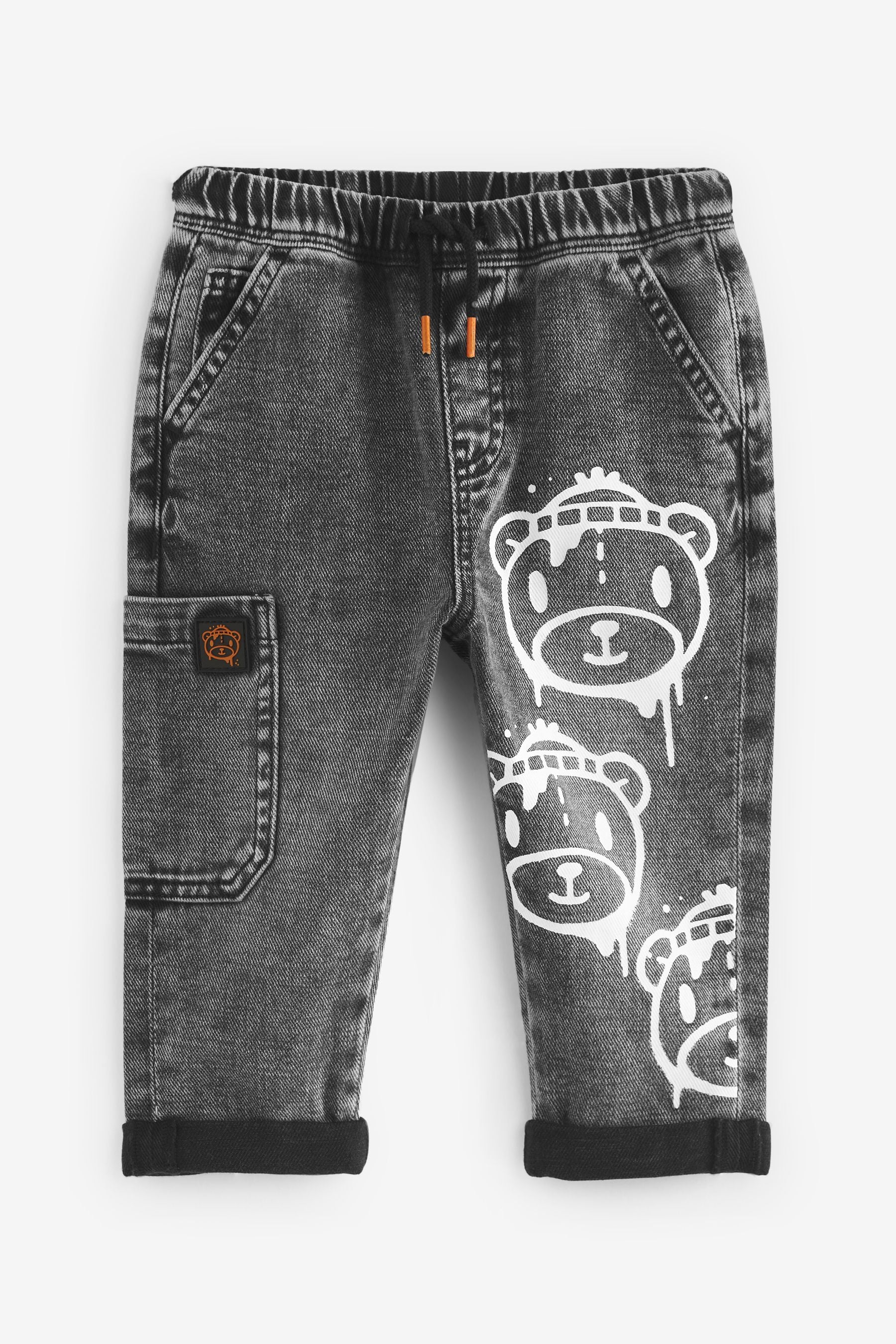 Grey Denim Bear Utility Jeans (3mths-7yrs)