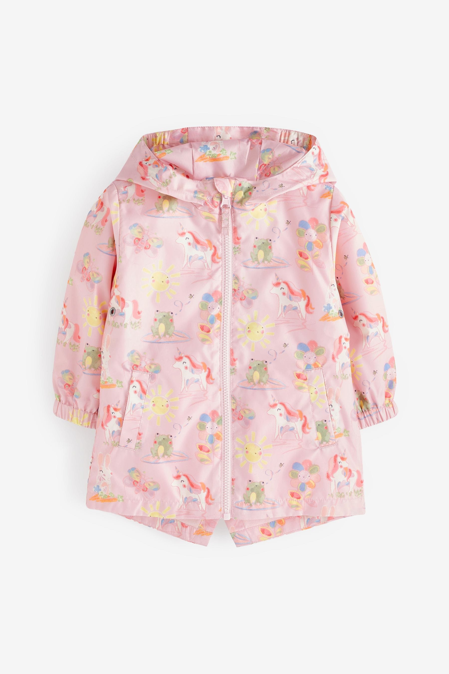 Pink Unicorn Shower Resistant Printed Cagoule (3mths-7yrs)