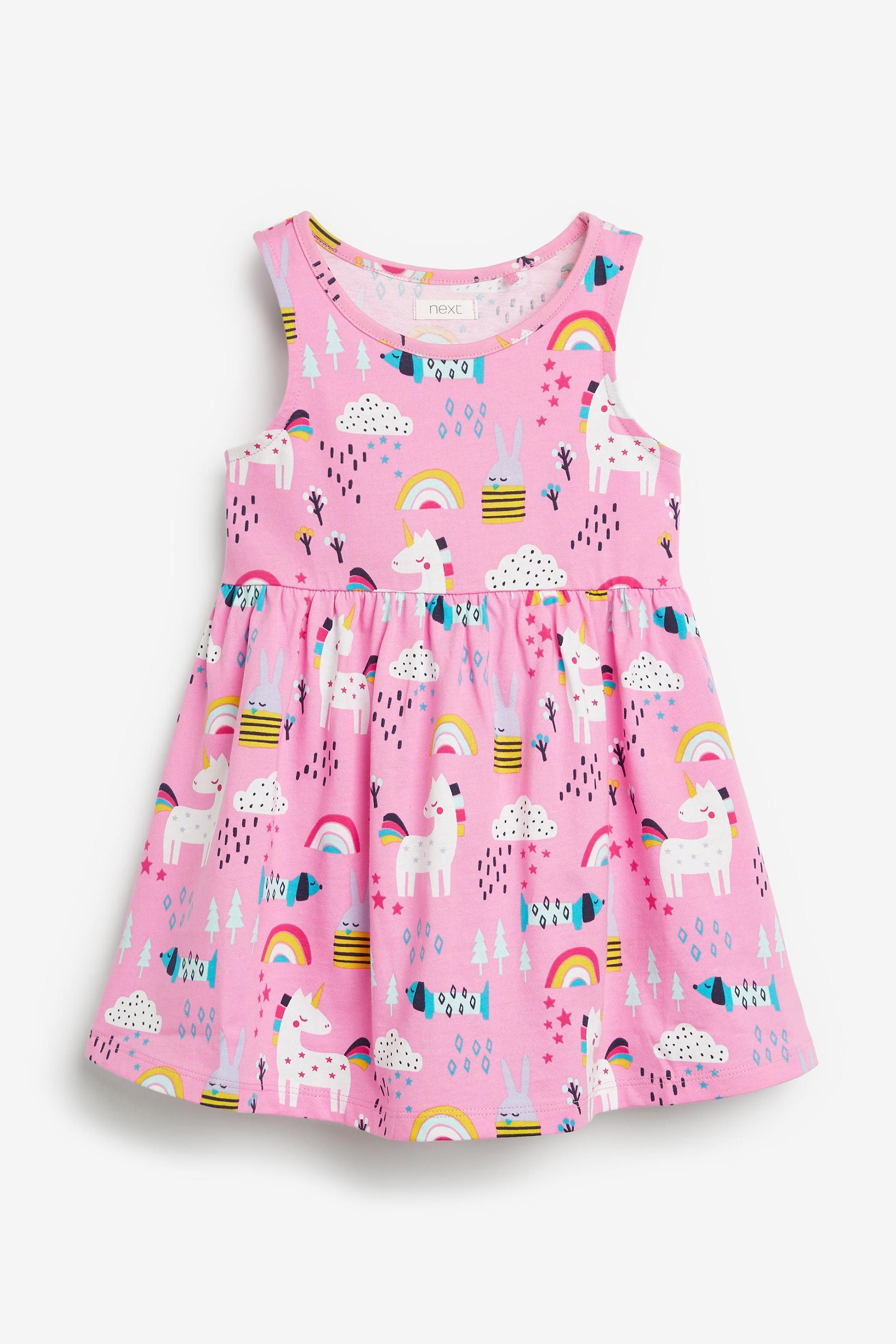 Pink Sleeveless Jersey Dress (3mths-7yrs)