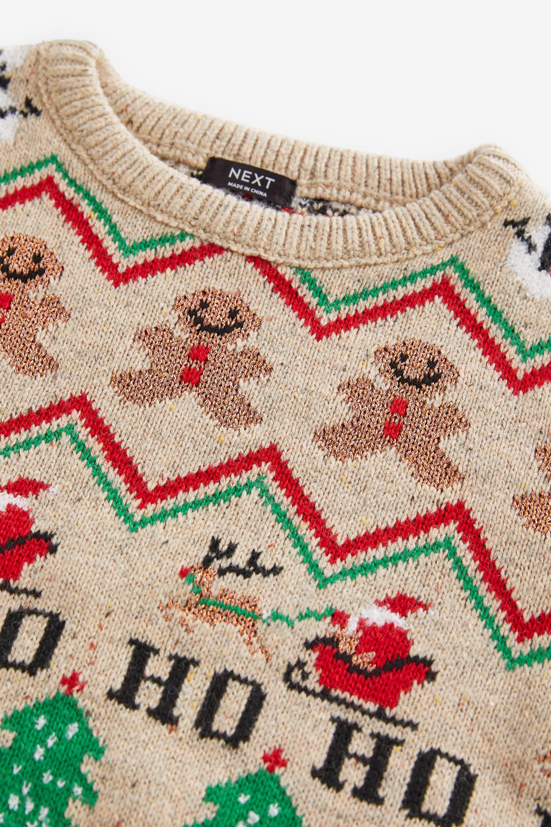 Neutral Snowman Fairisle Pattern Boys Knitted Christmas Jumper (3mths-16yrs)