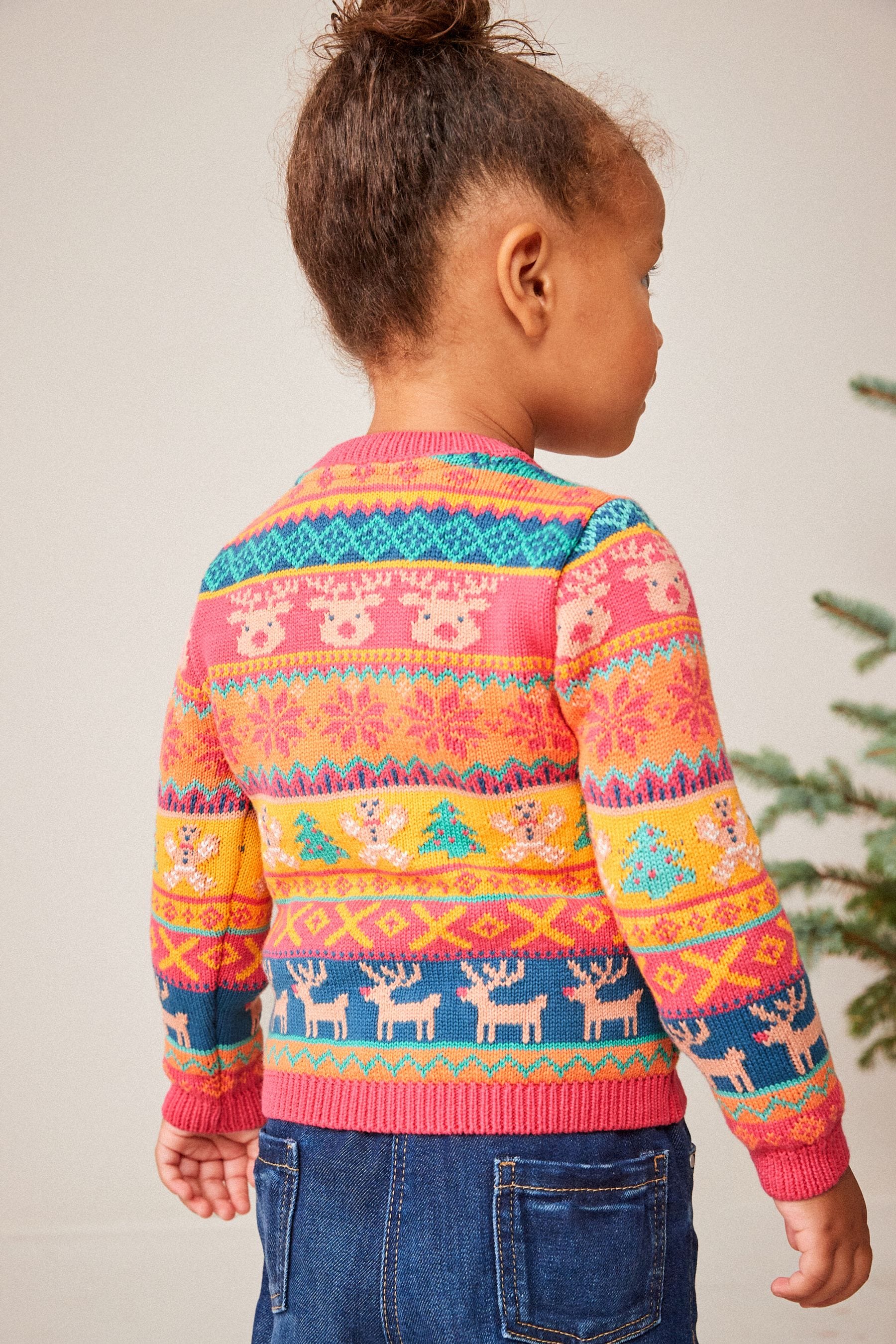 Orange Fairisle Pattern Cardigan (3mths-7yrs)