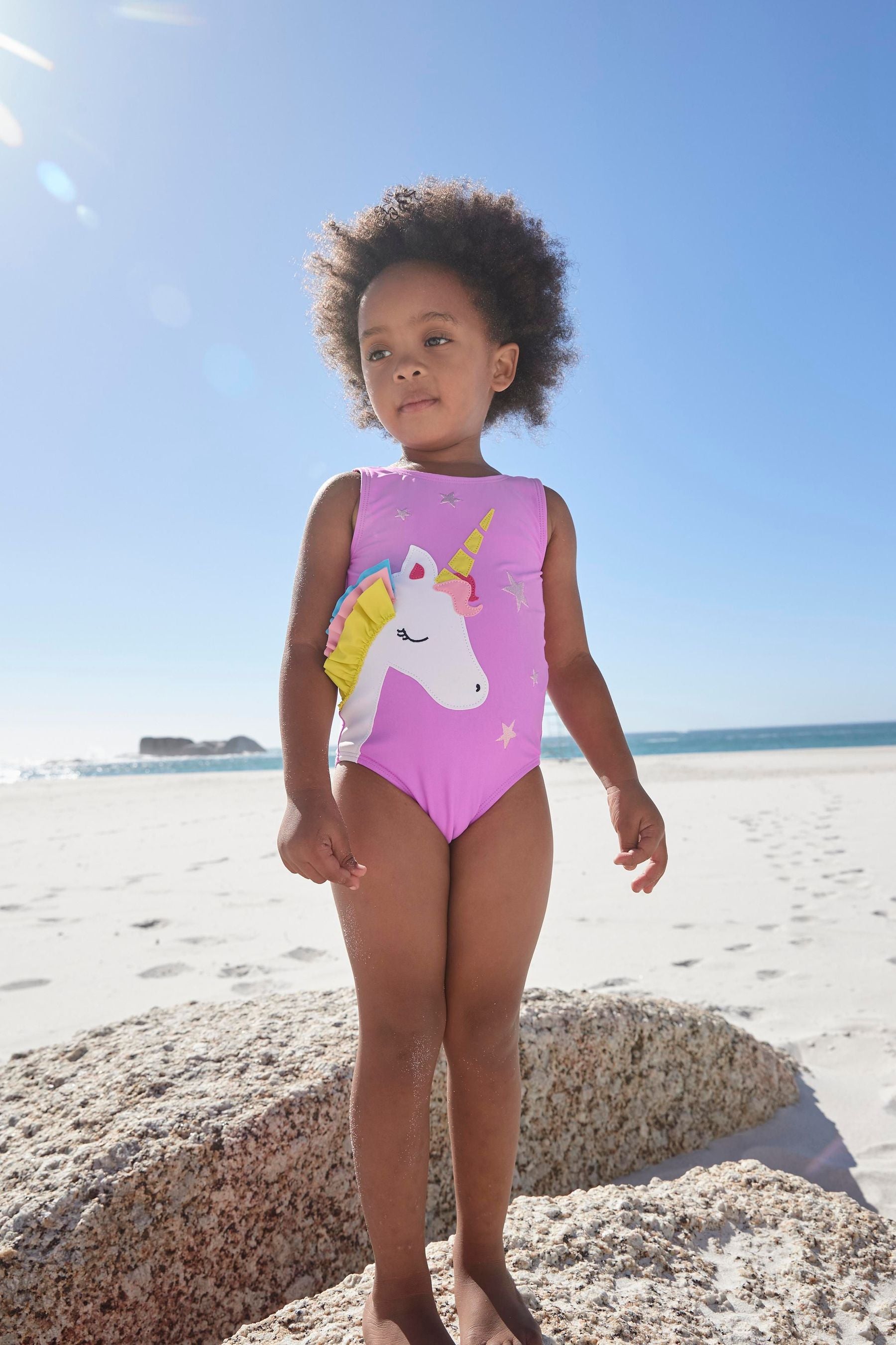 Lilac Purple 3D Unicorn Swimsuit (3mths-7yrs)