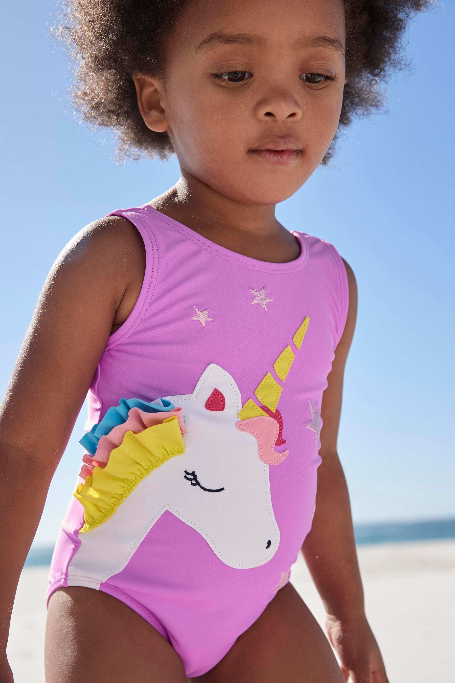 Lilac Purple 3D Unicorn Swimsuit (3mths-7yrs)