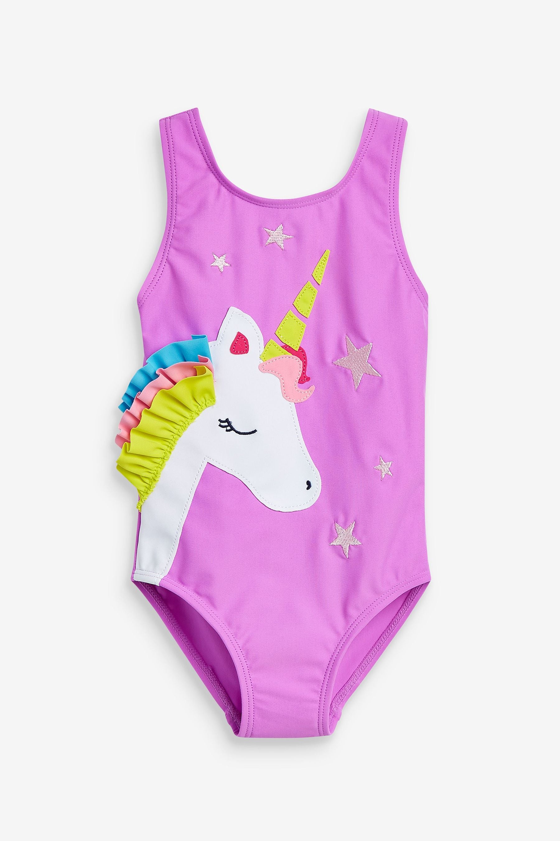 Lilac Purple 3D Unicorn Swimsuit (3mths-7yrs)