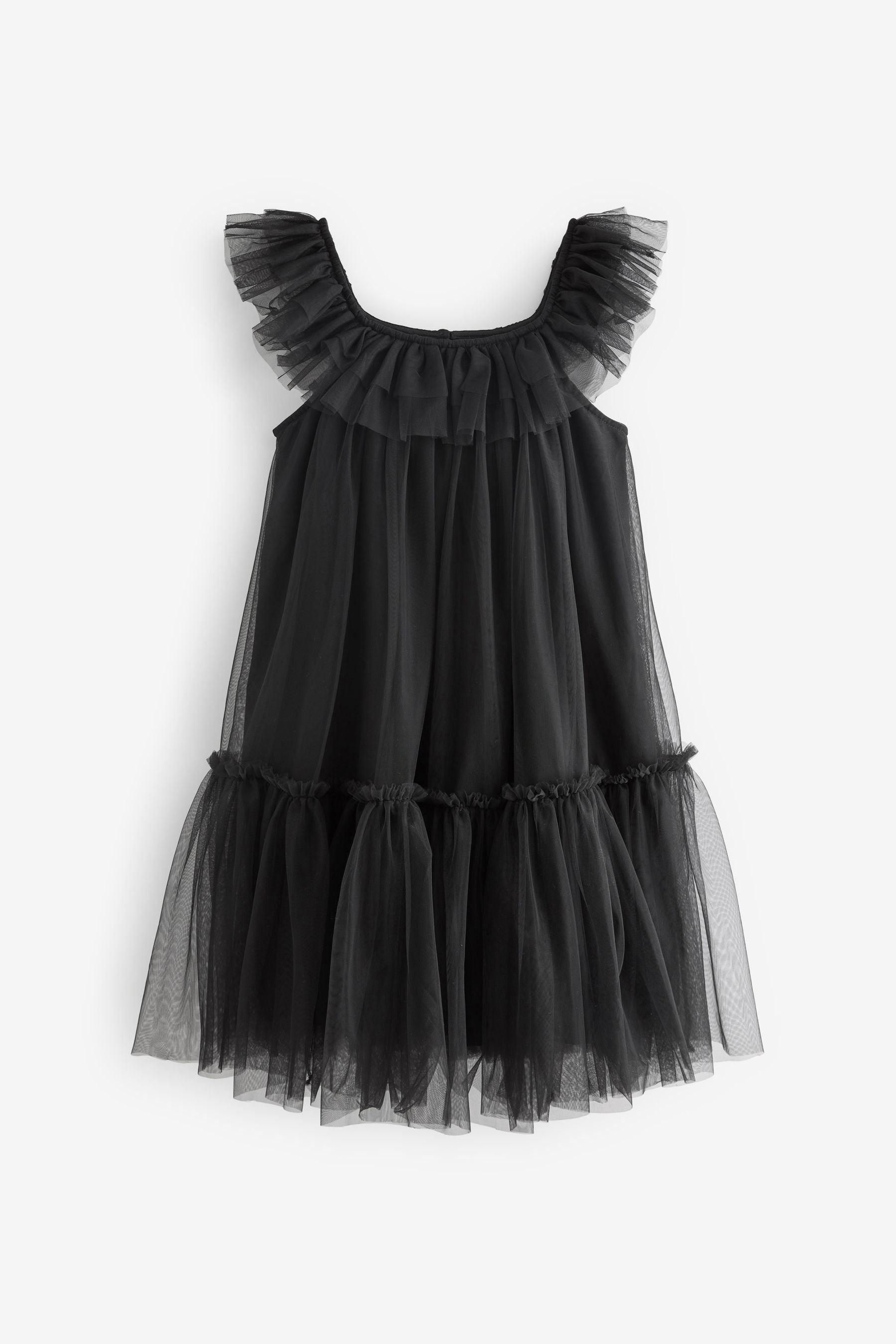 Black Mesh Party Dress (3-16yrs)