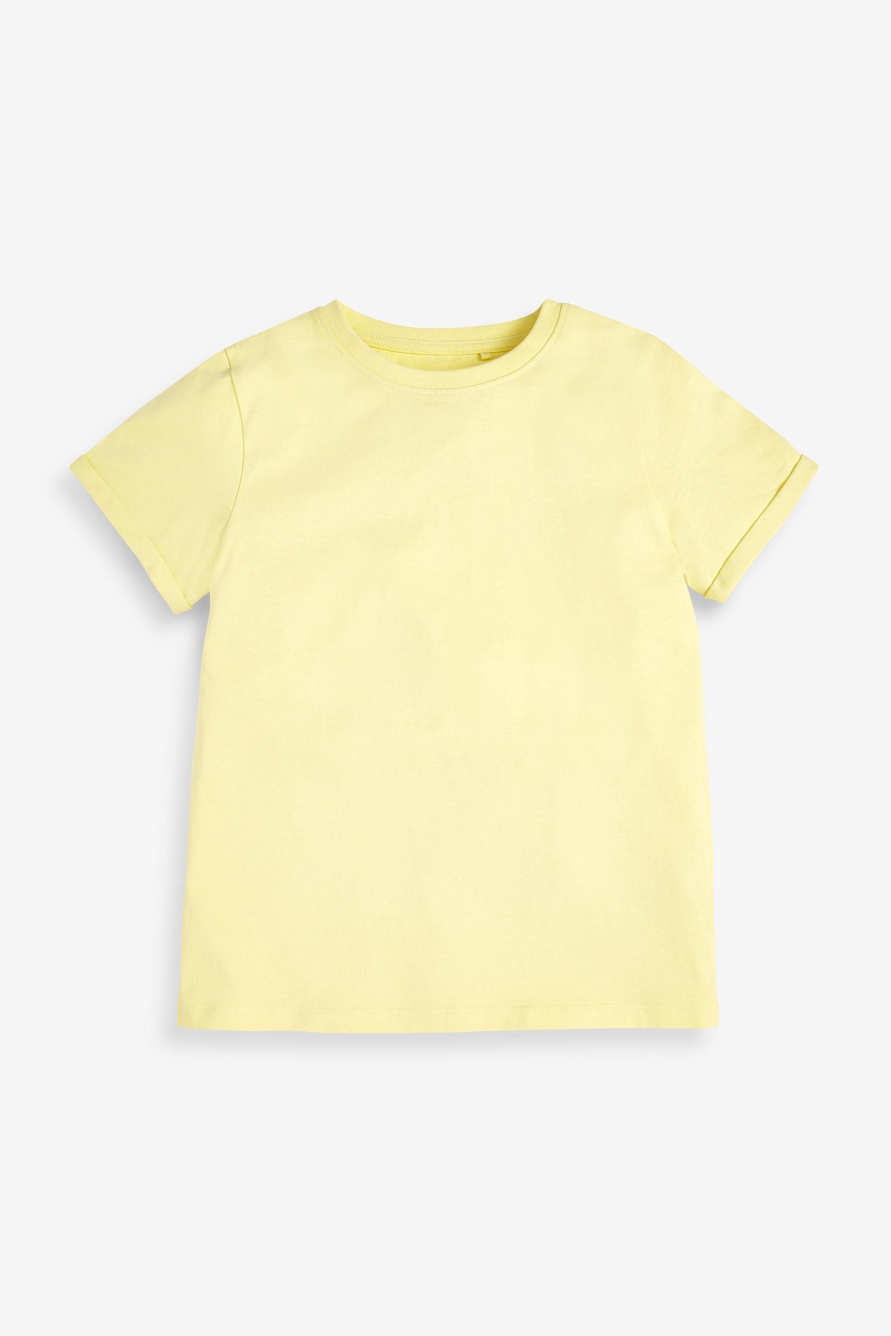 Multi 7 Pack Pastel Plain T-Shirts (3-16yrs)