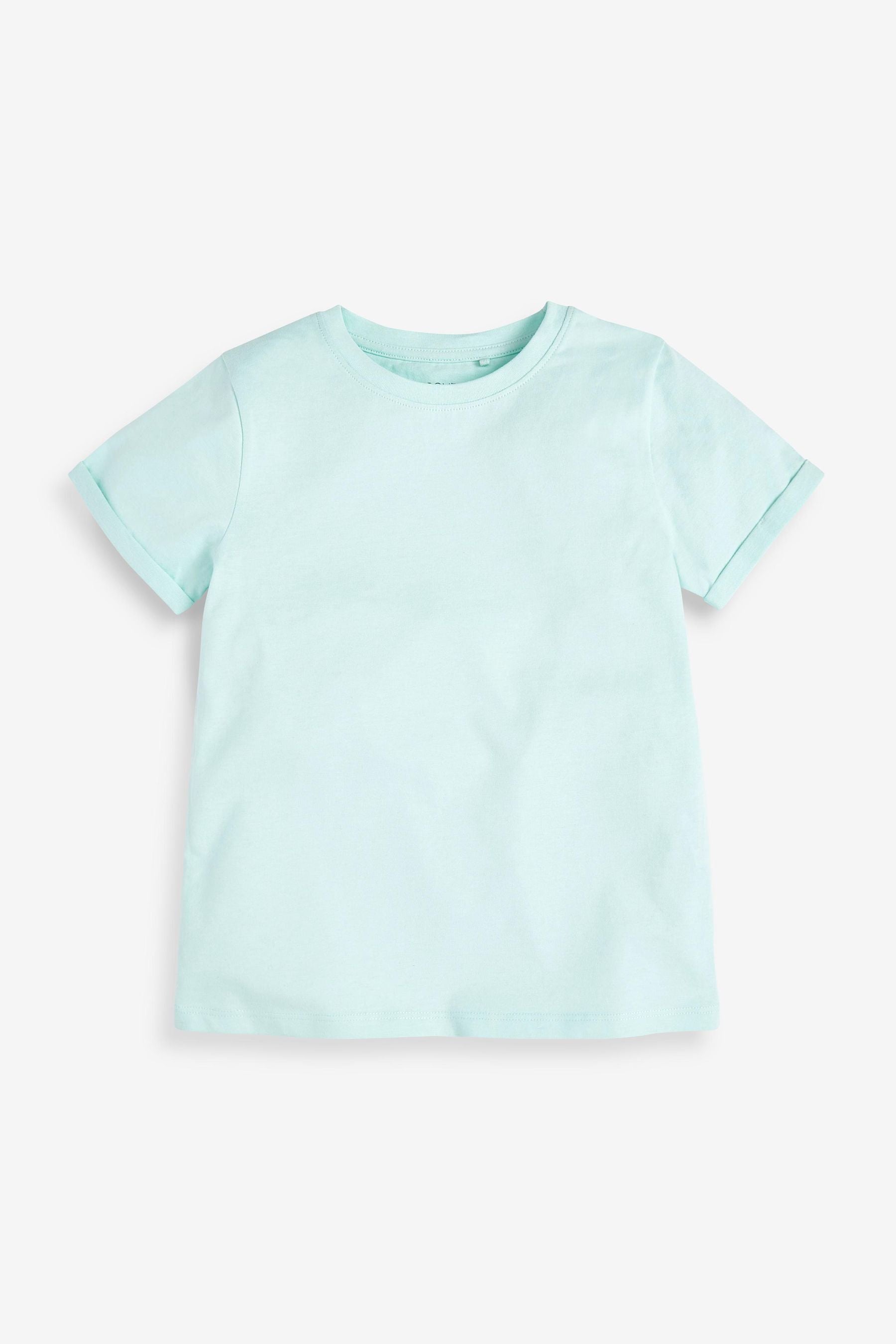 Multi 7 Pack Pastel Plain T-Shirts (3-16yrs)