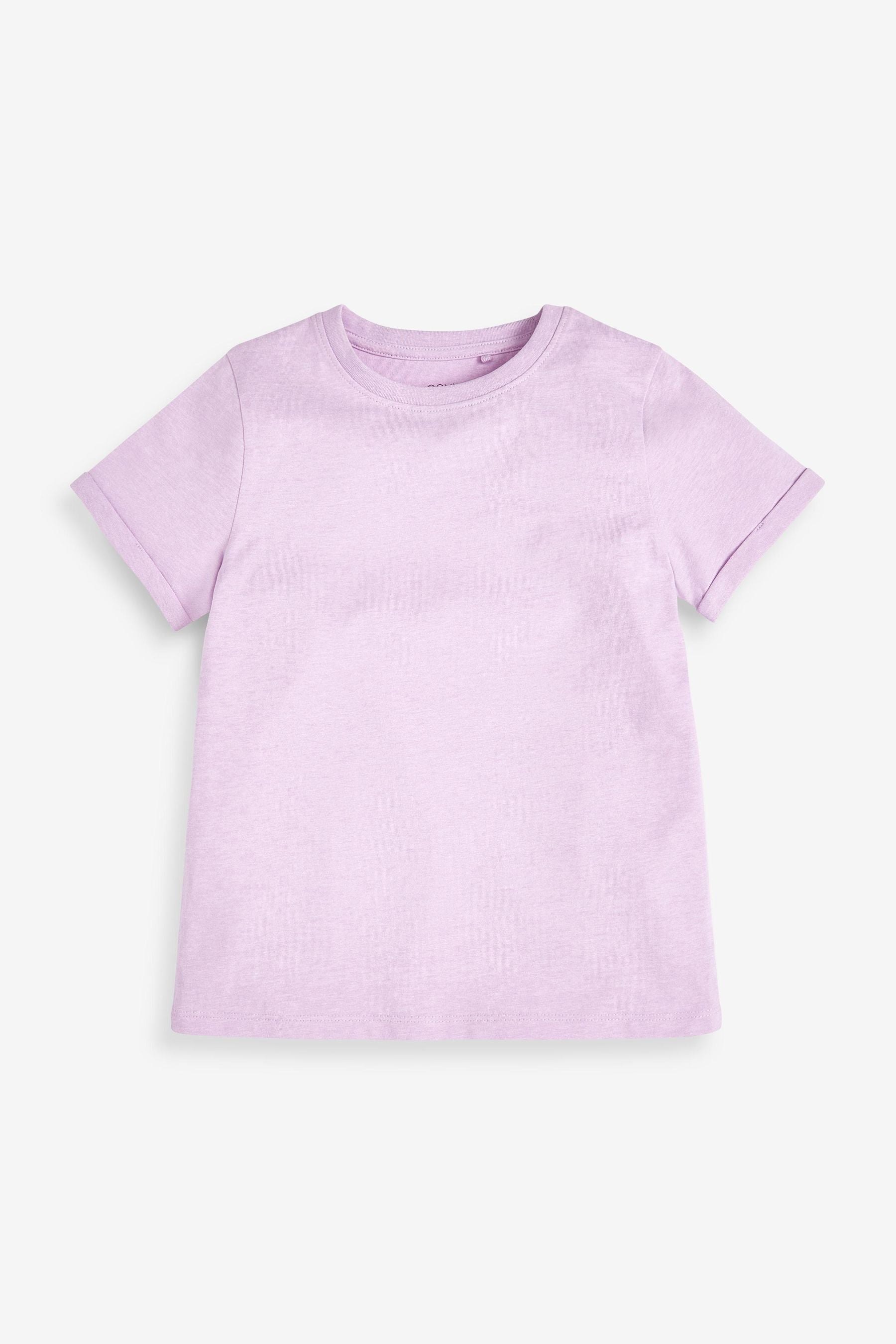 Multi 7 Pack Pastel Plain T-Shirts (3-16yrs)