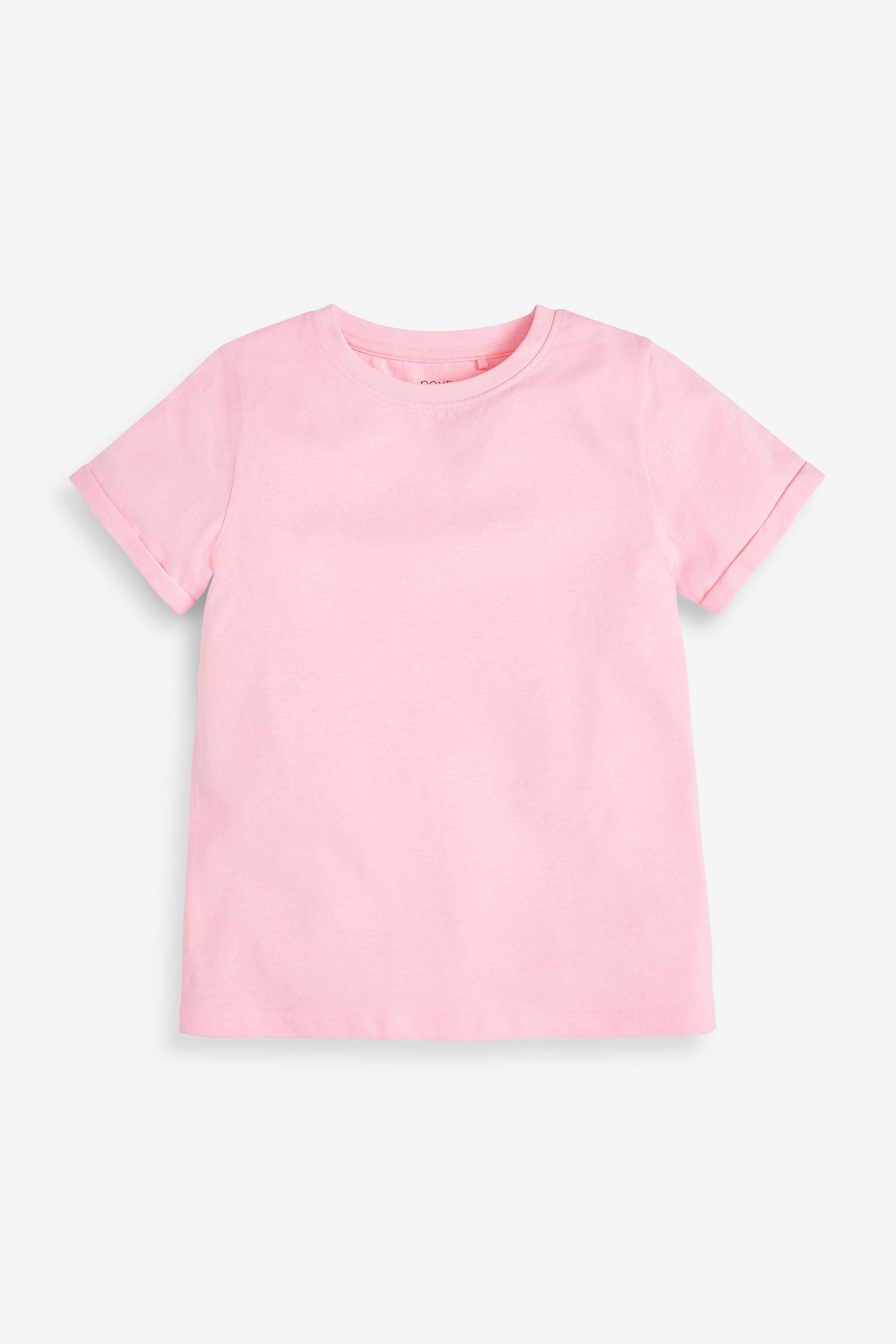 Multi 7 Pack Pastel Plain T-Shirts (3-16yrs)