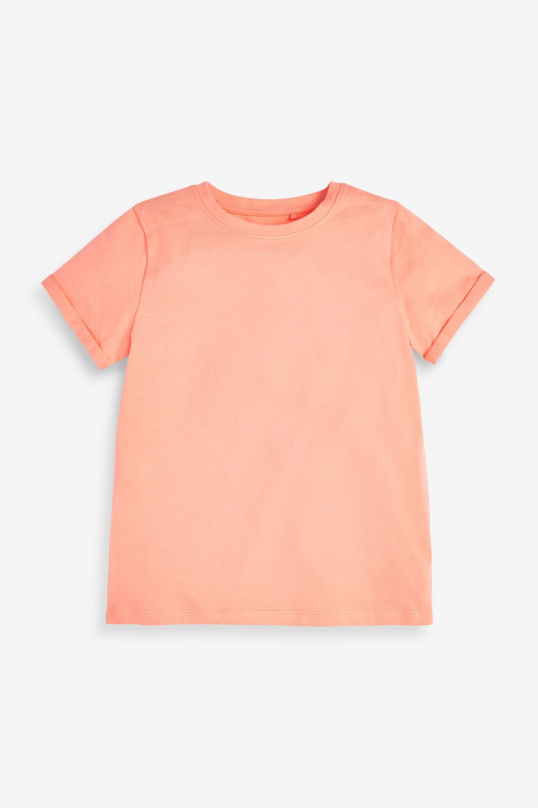 Multi 7 Pack Pastel Plain T-Shirts (3-16yrs)