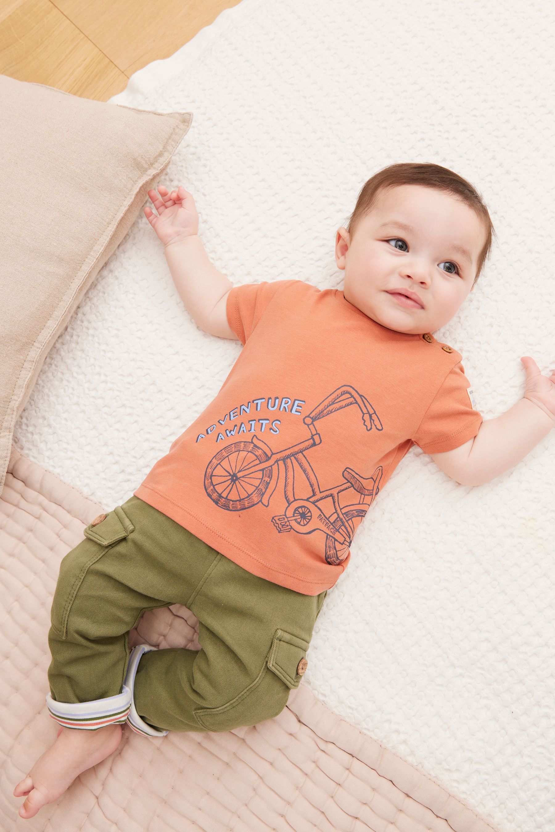 FatFace Baby Crew Bike T-Shirts 2 Pack