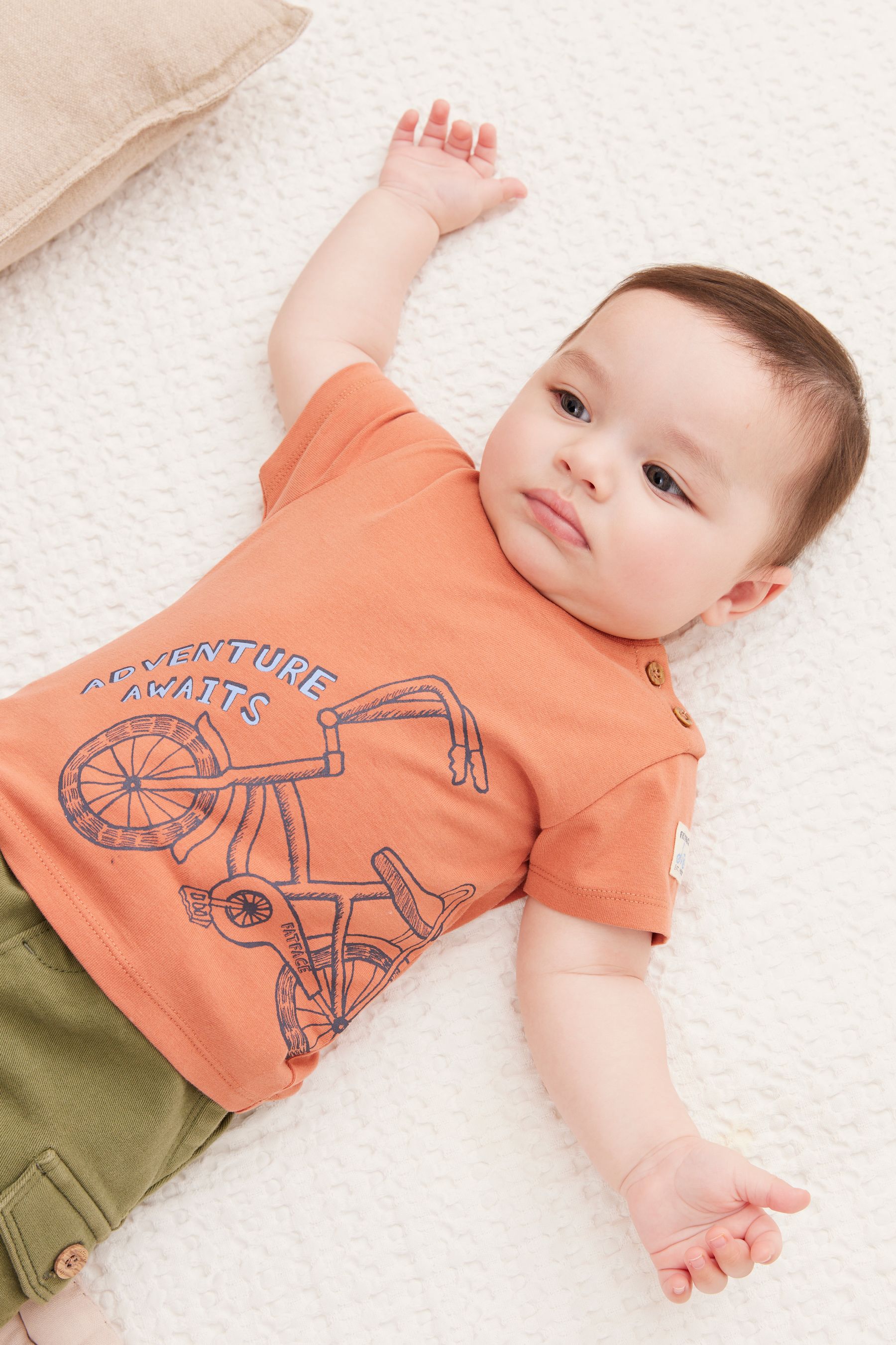 FatFace Baby Crew Bike T-Shirts 2 Pack