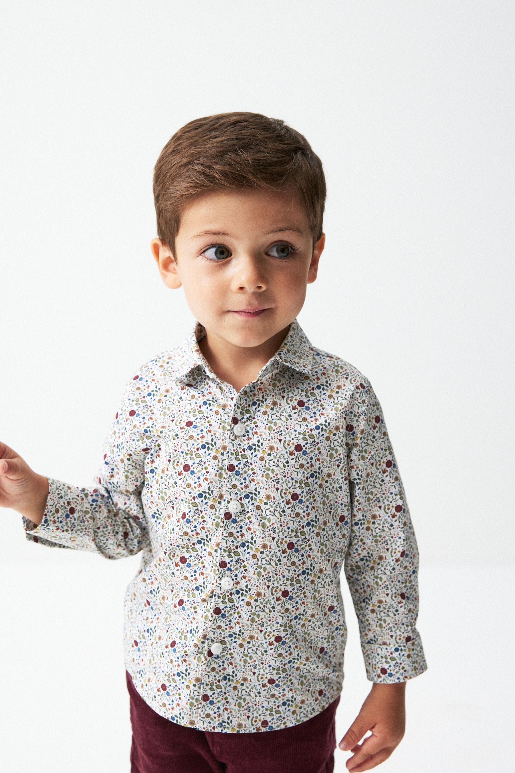 Pink Smart Floral Print Shirt (3mths-7yrs)