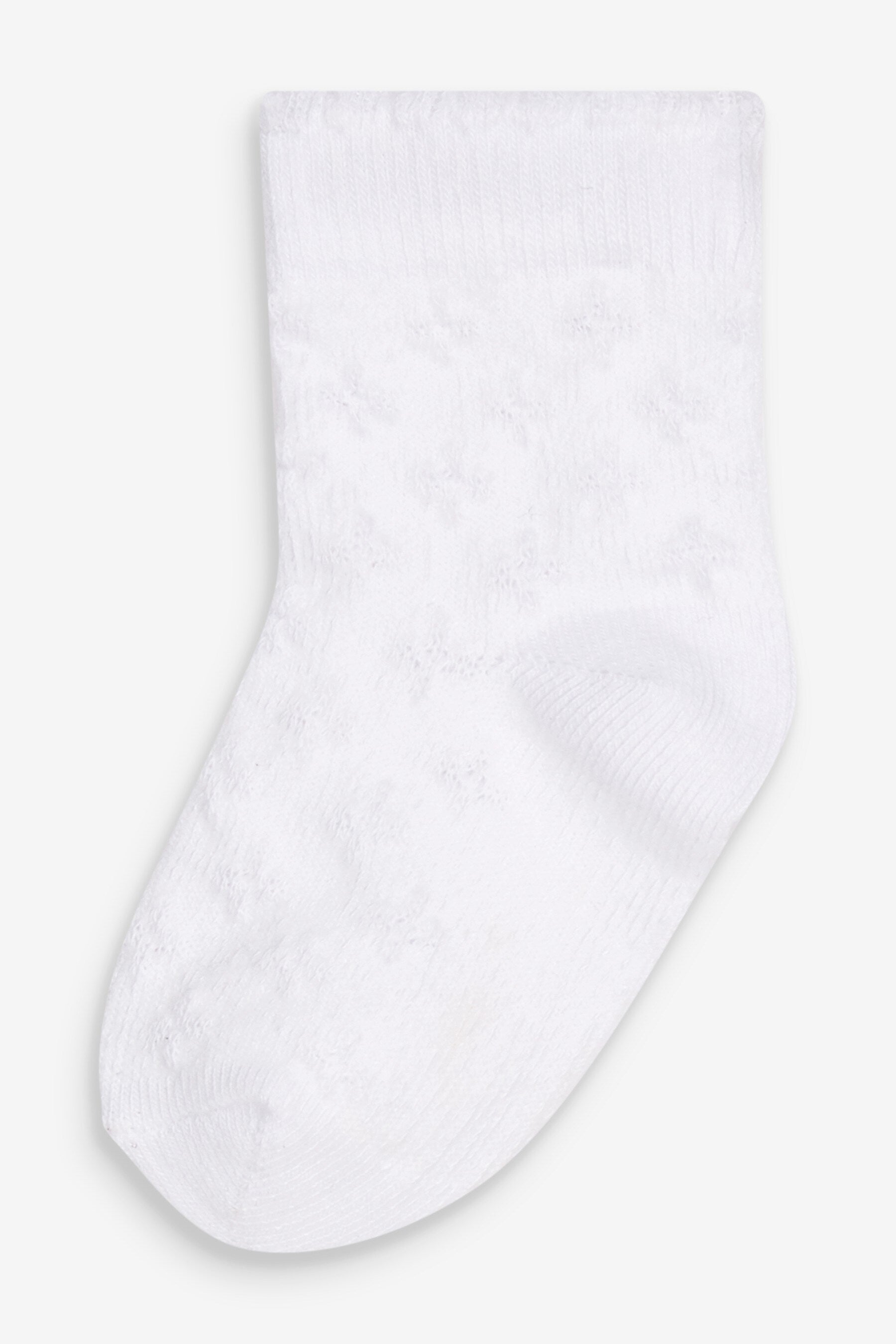 White 5 Pack Pointelle Baby Socks (0mths-3yrs)