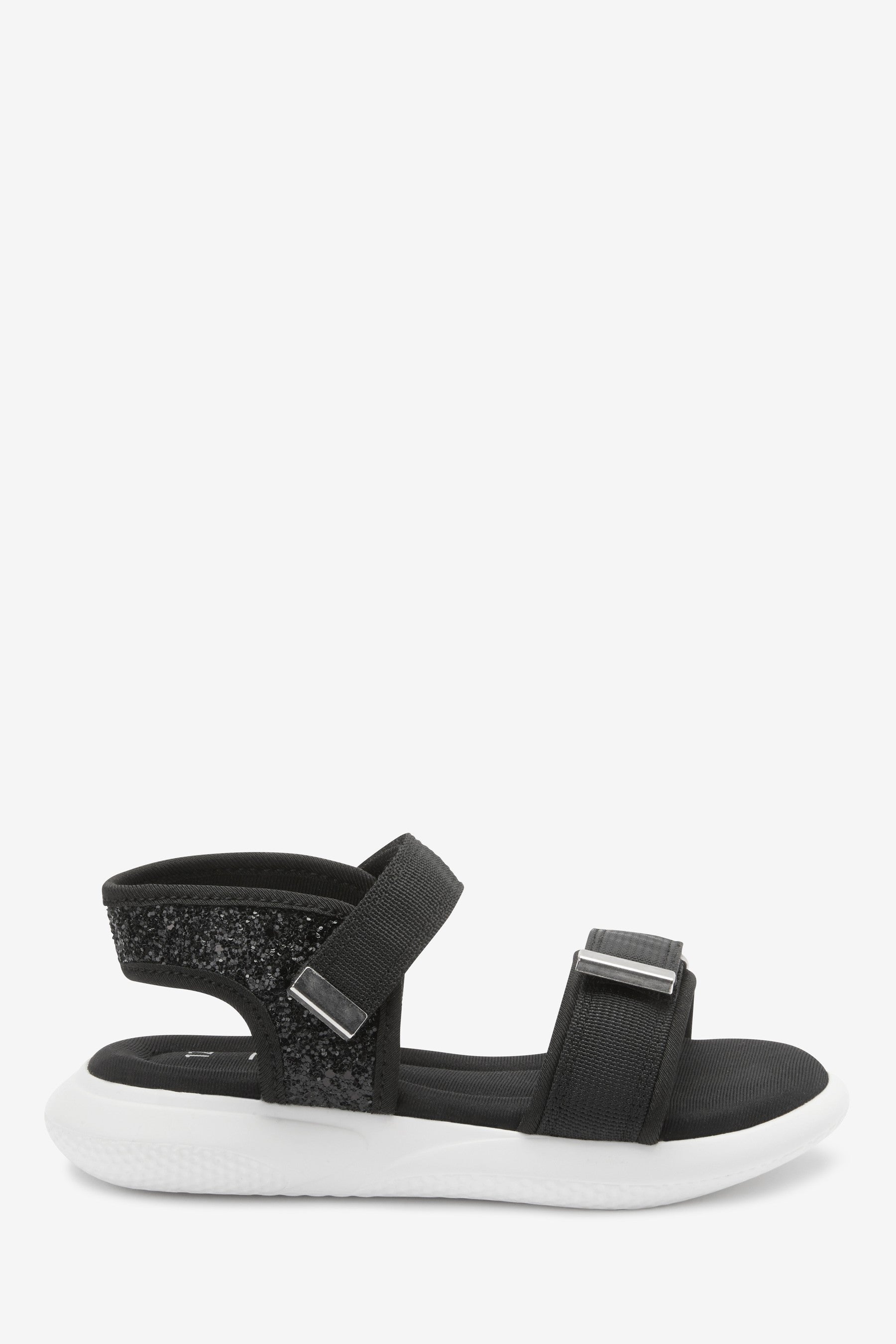 Black Memory Foam Sporty Sandals