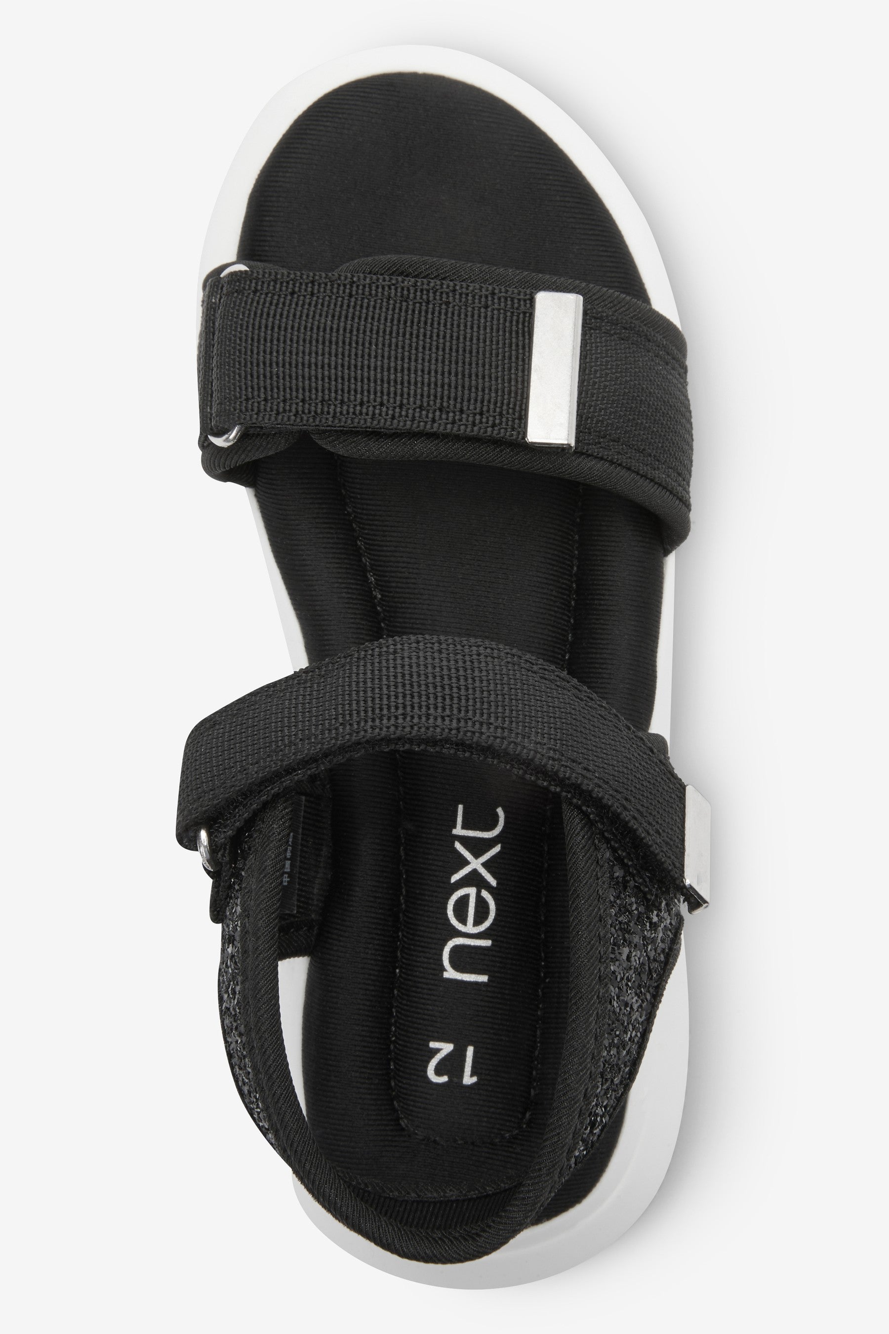 Black Memory Foam Sporty Sandals