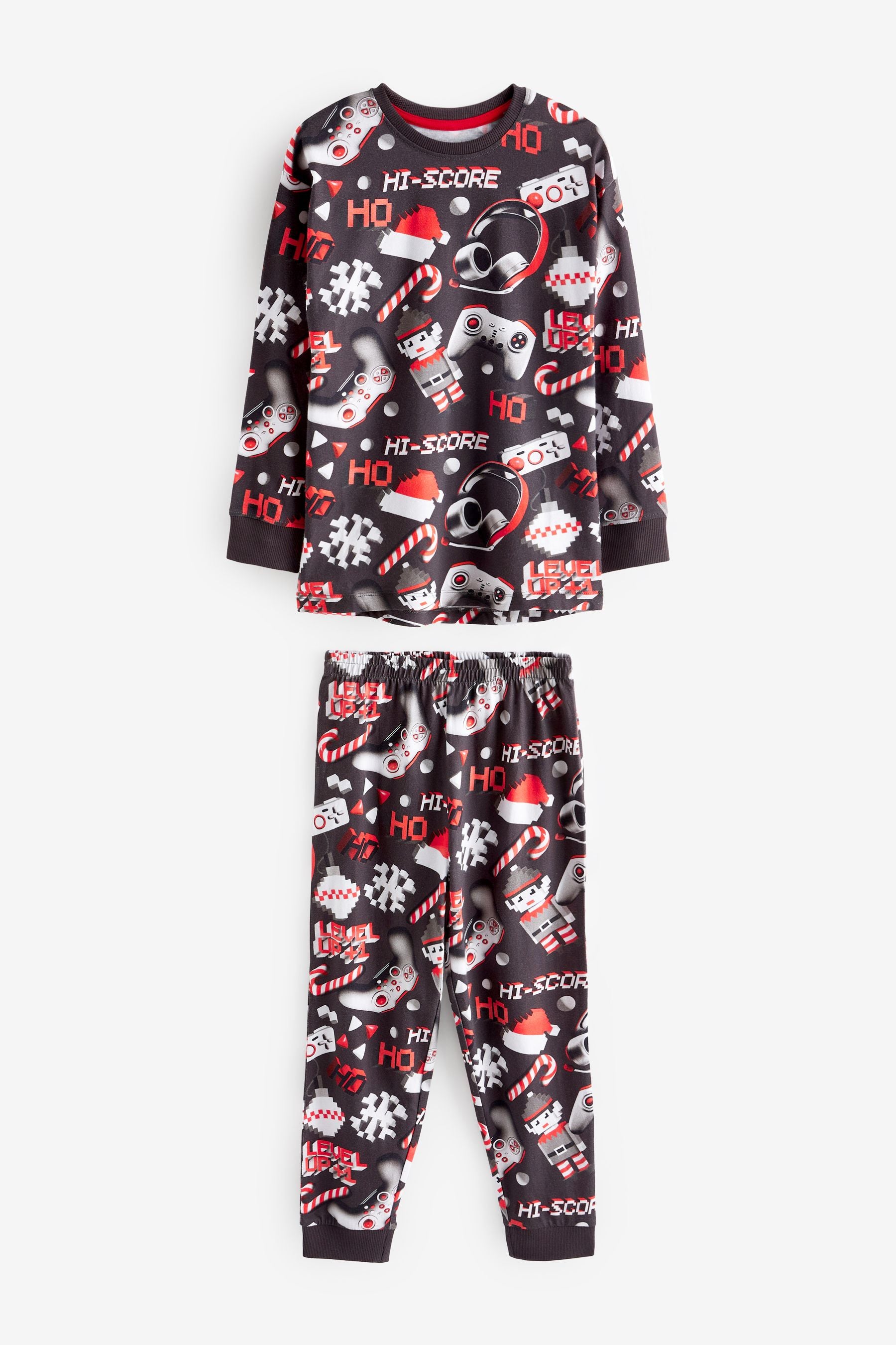 Red/Black Gamer Christmas Pyjamas (3-16yrs)