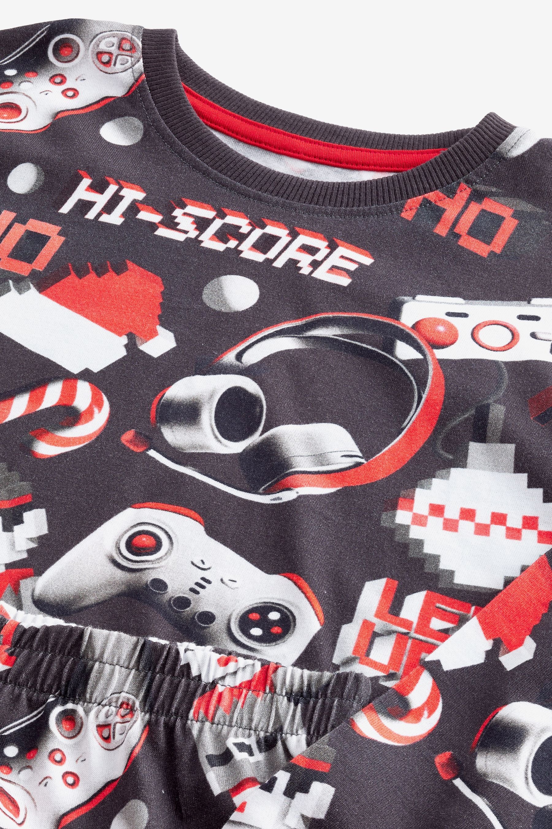 Red/Black Gamer Christmas Pyjamas (3-16yrs)