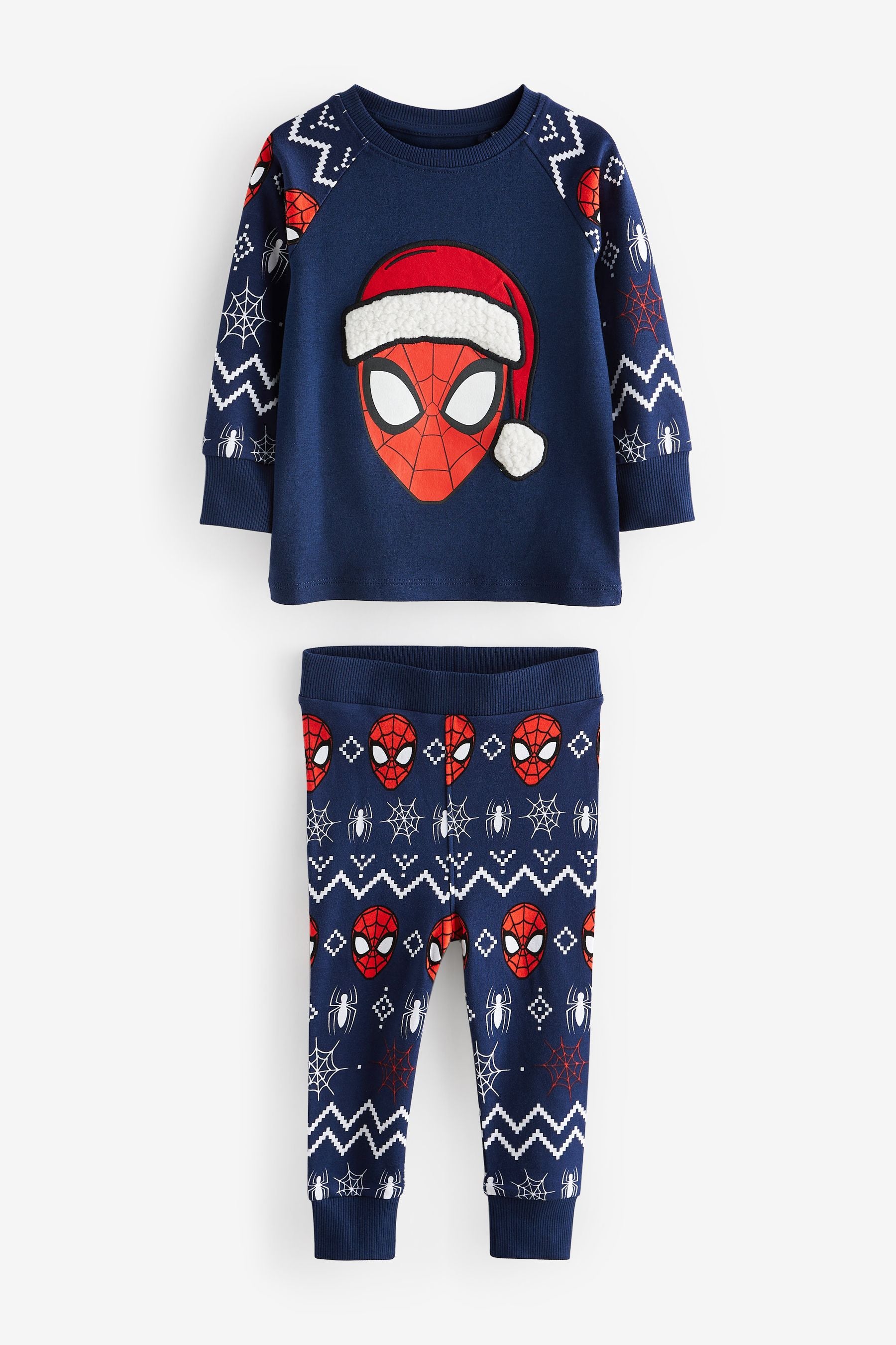 Navy Blue Marvel Spider-Man Christmas Snuggle Pyjamas (12mths-10yrs)