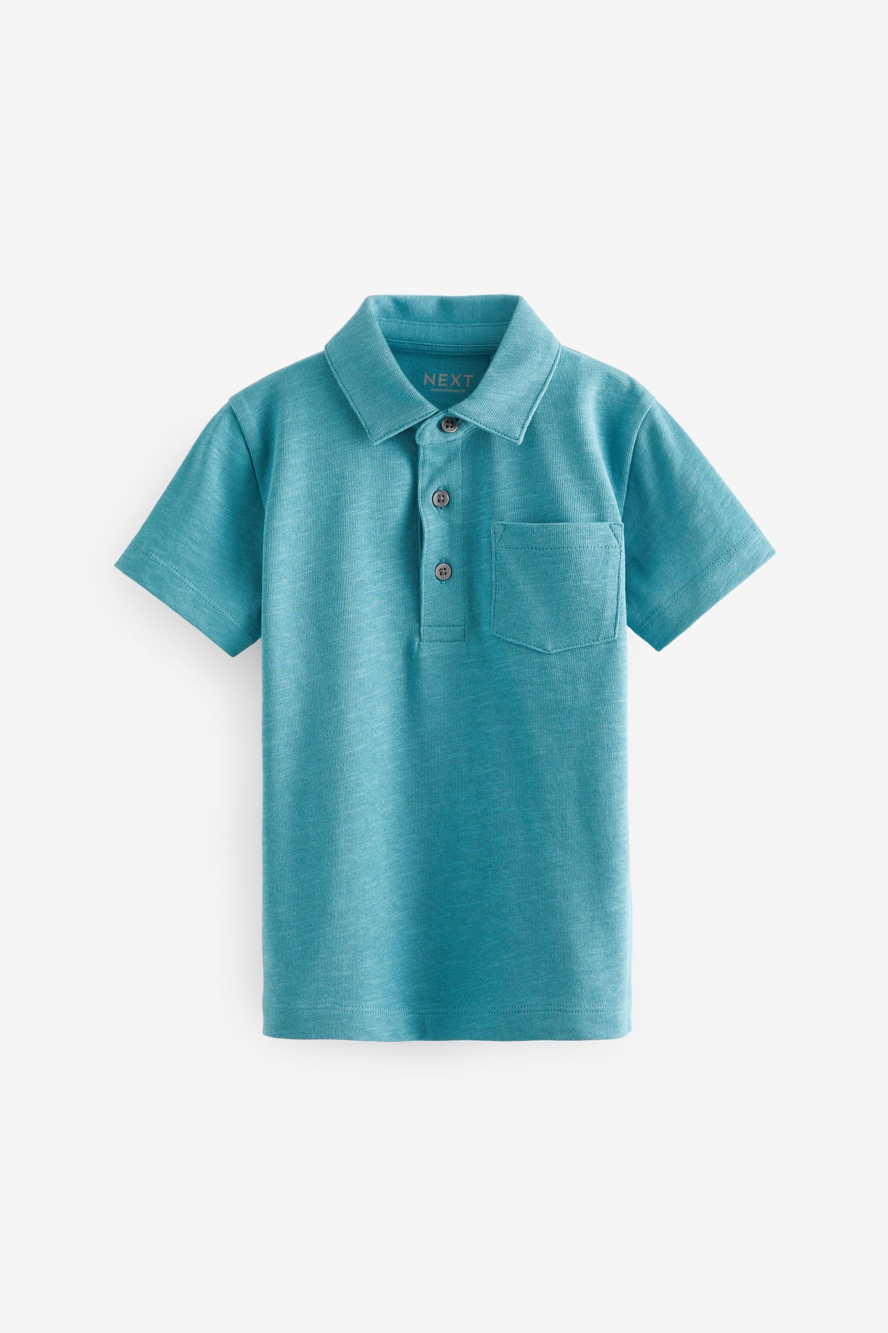 Blue Short Sleeve Polo Shirt (3mths-7yrs)