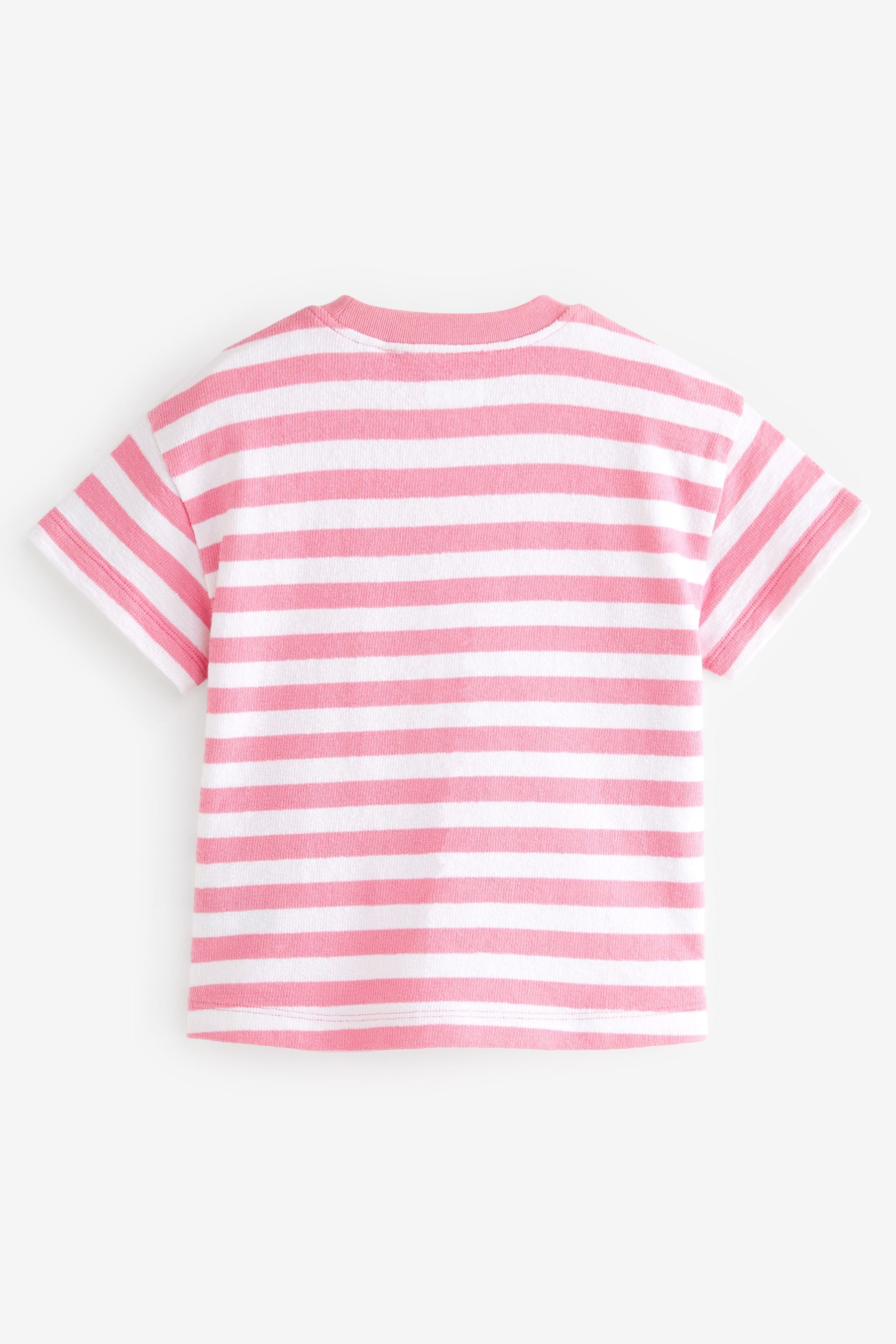 Pink Stripey Dog Short Sleeve T-Shirt (3mths-7yrs)