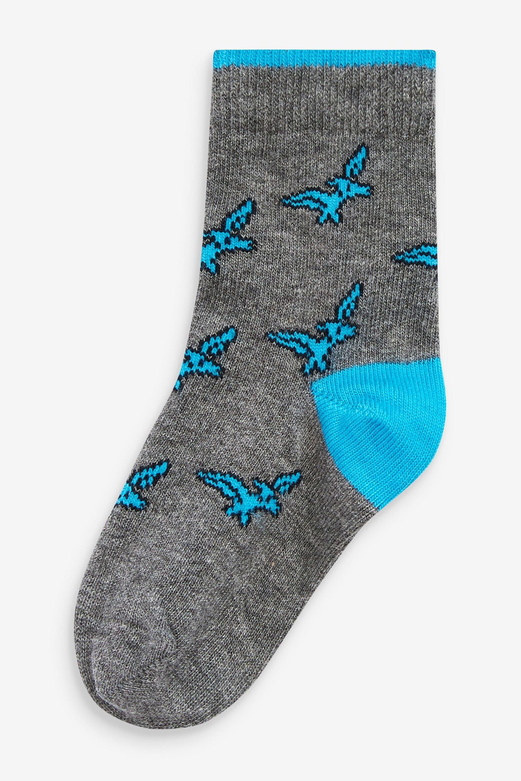 Bright Dino 10 Pack Cotton Rich Socks