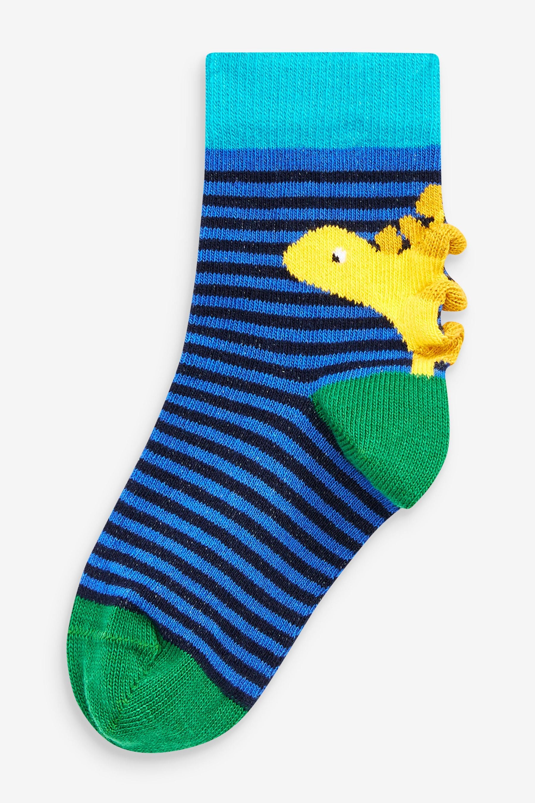 Bright Dino 10 Pack Cotton Rich Socks