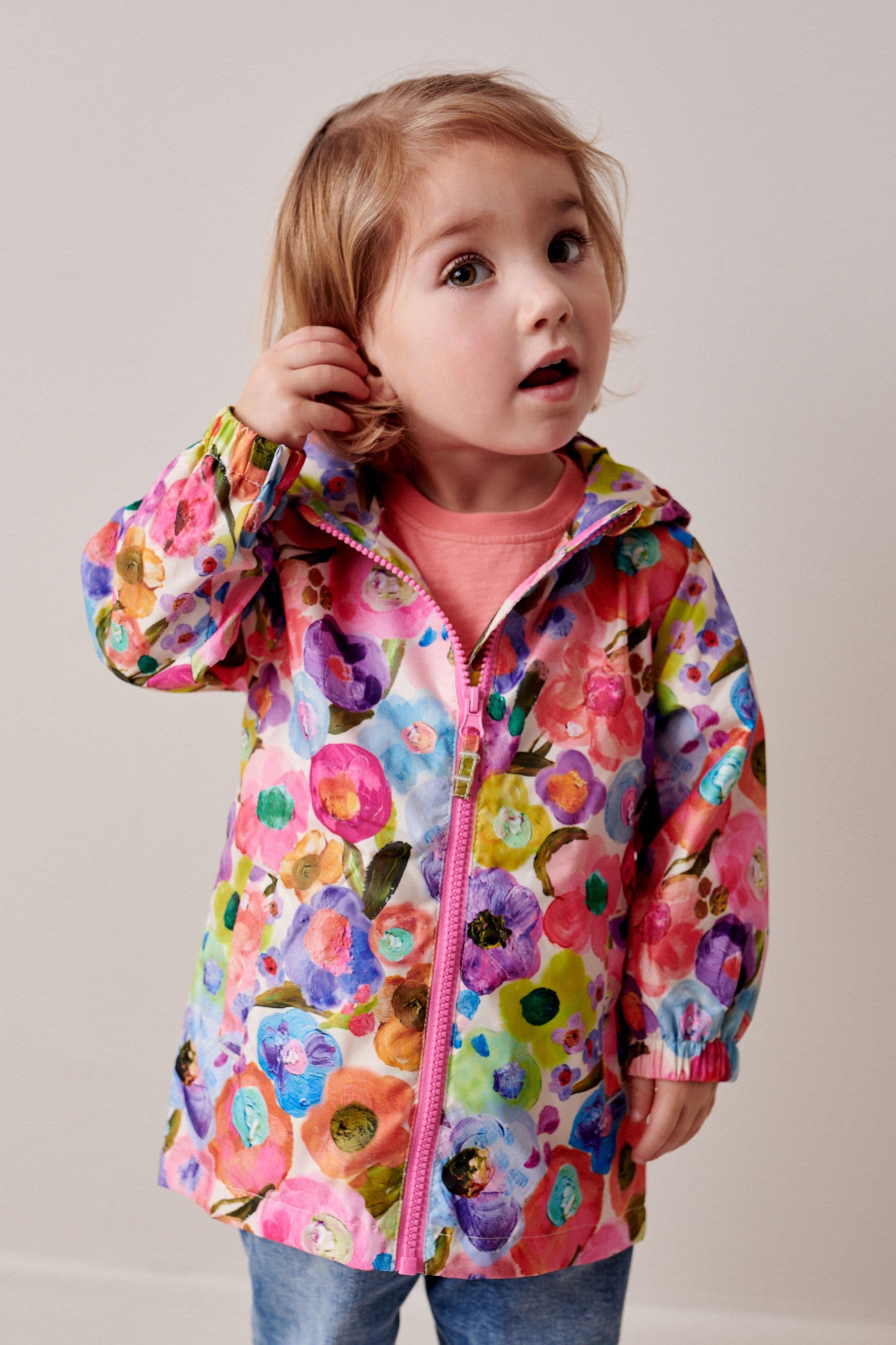 Multi Floral Shower Resistant Printed Cagoule (3mths-7yrs)