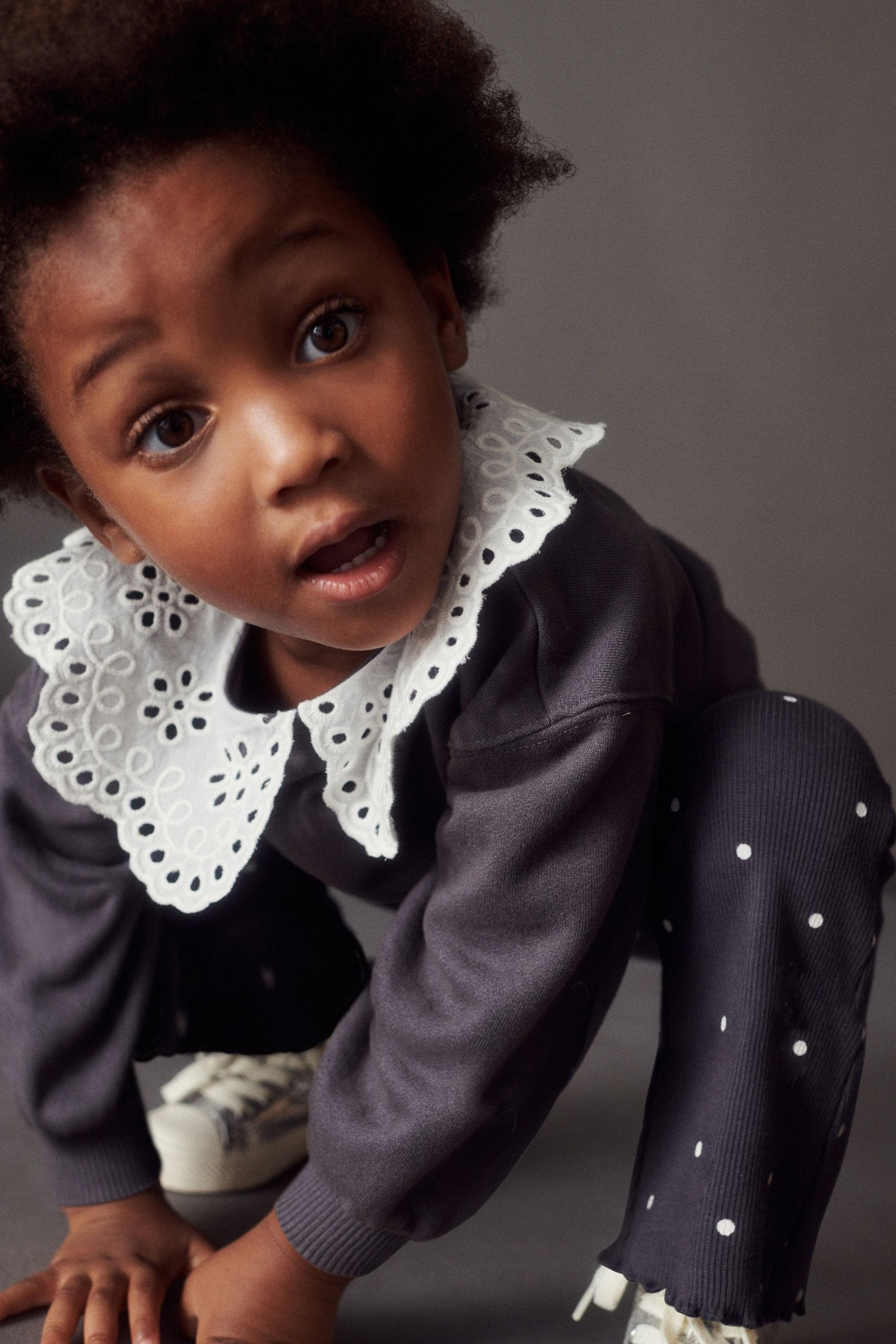 Monochrome Sweatshirt and Flared Leggings Set (3mths-7yrs)