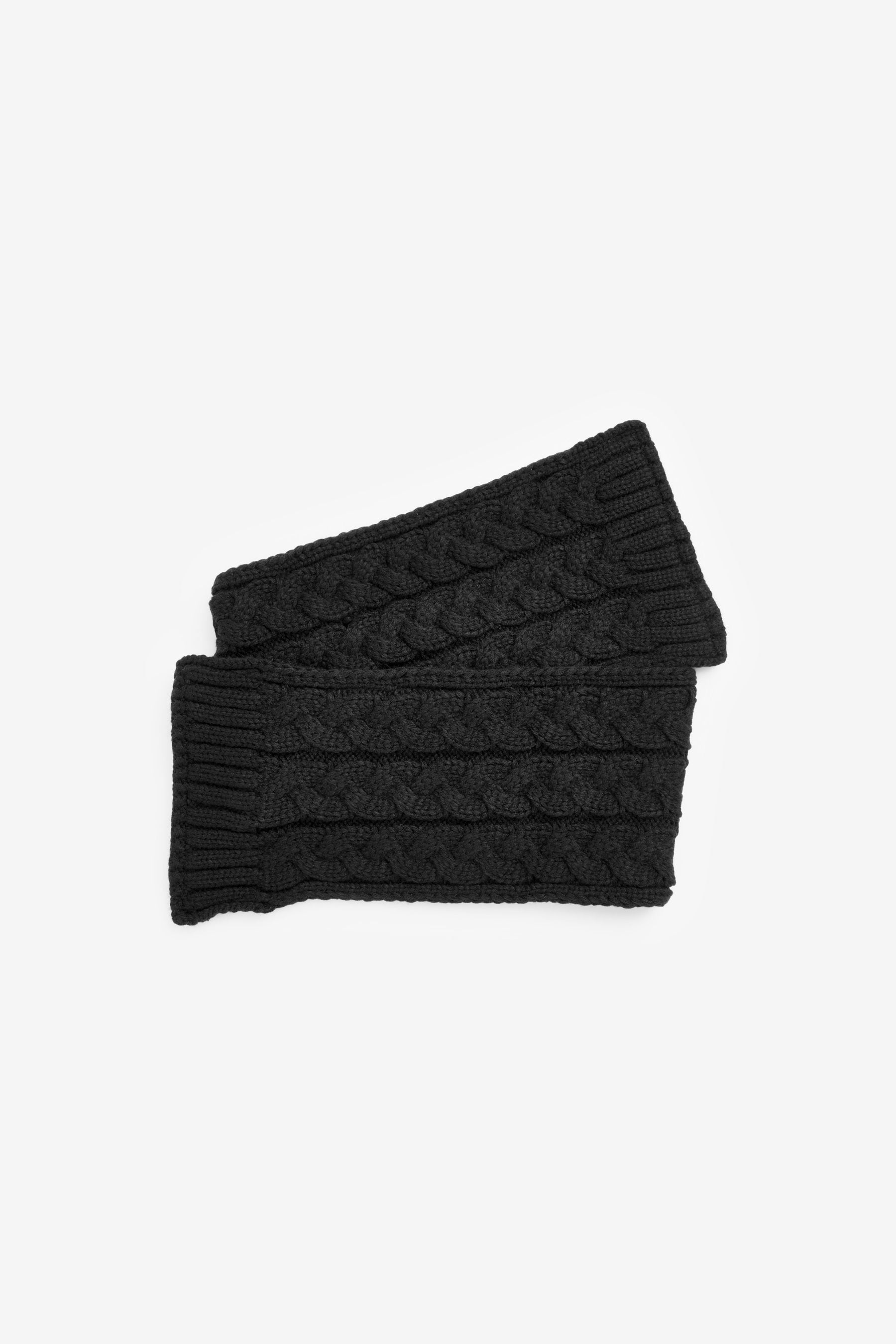 Black Knitted Hat, Gloves and Scarf 3 Piece Set (3-16yrs)