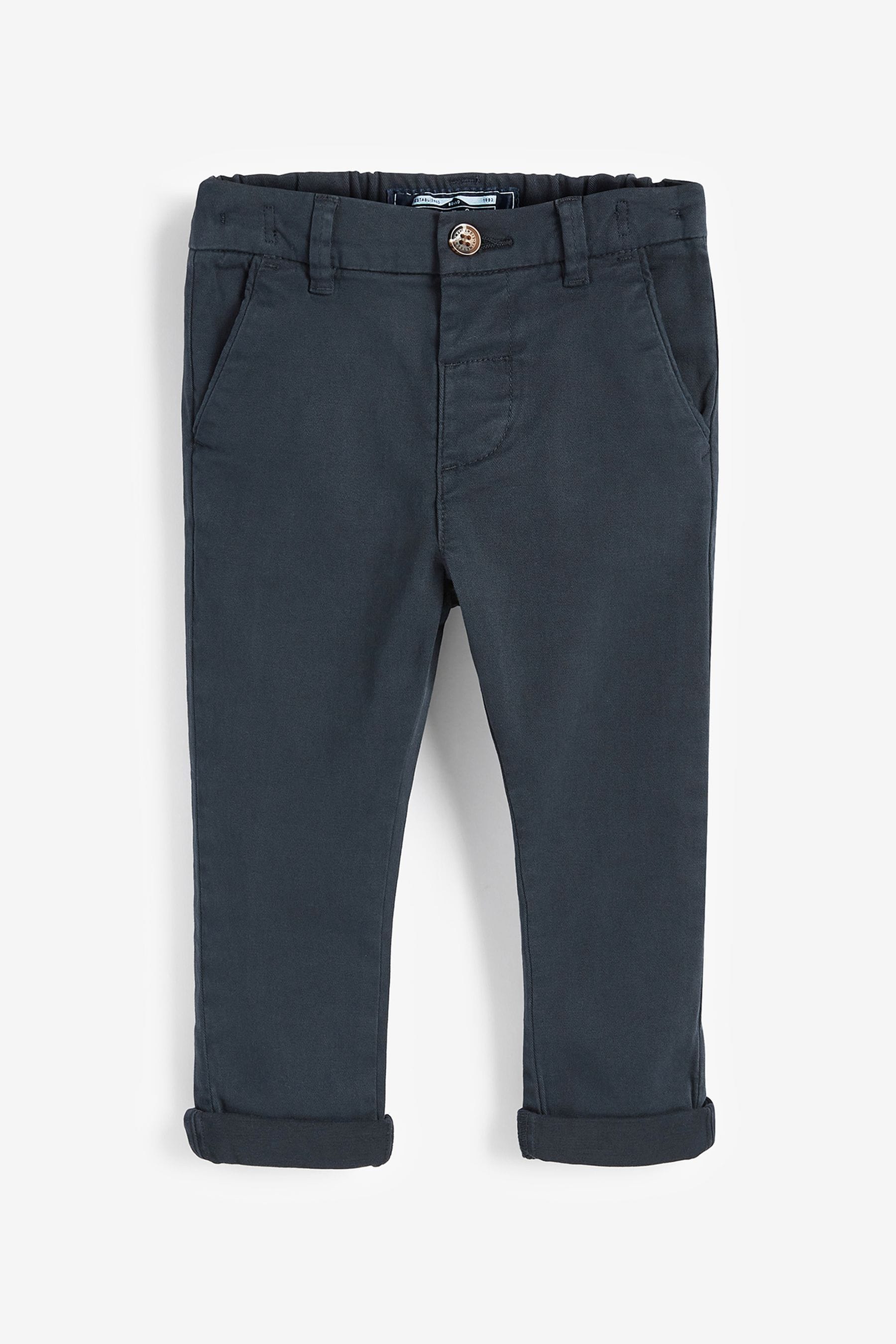 Navy Blue Stretch Chinos Trousers (3mths-7yrs)