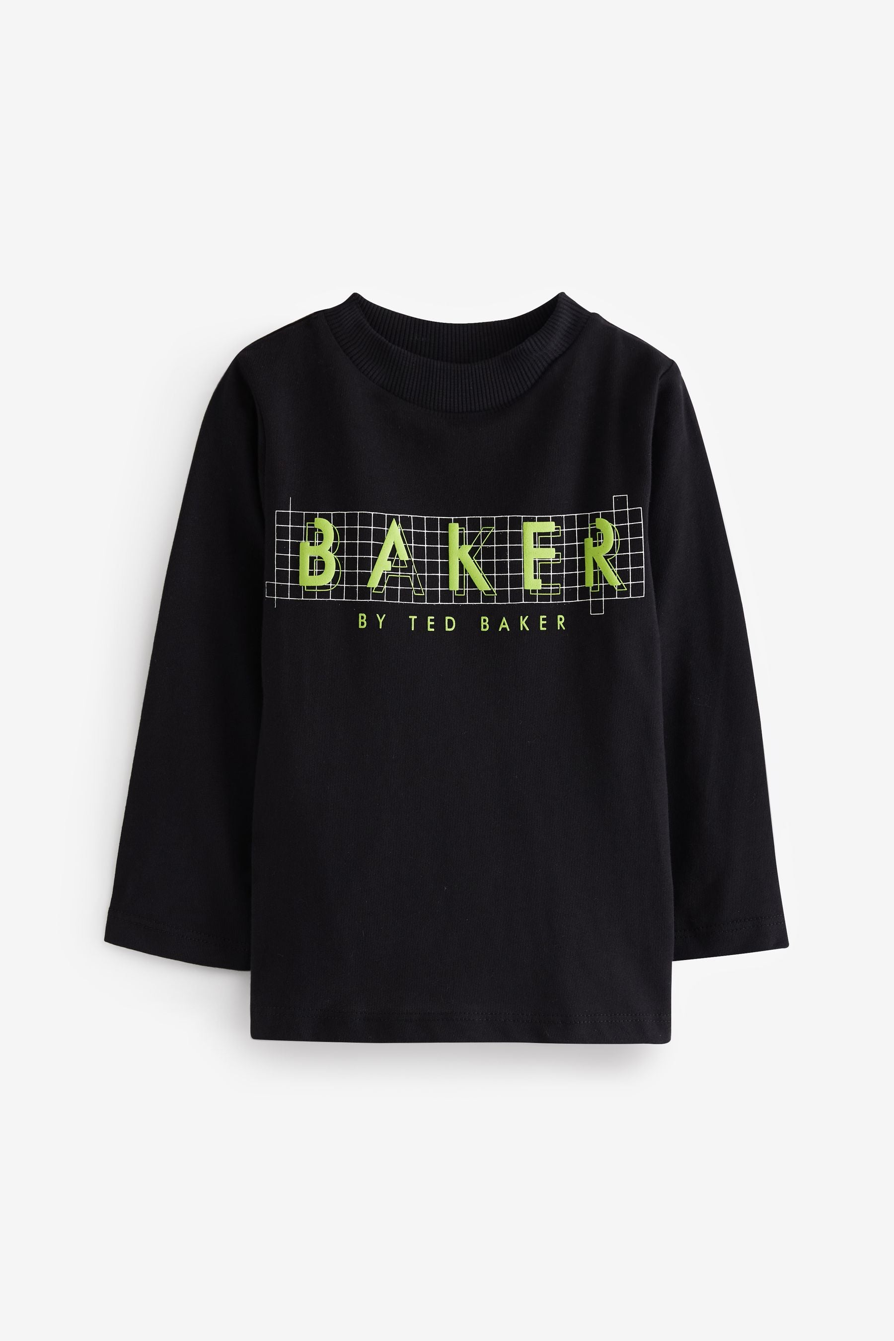 Baker by Ted Baker Long Sleeve Graphic Black T-Shirt