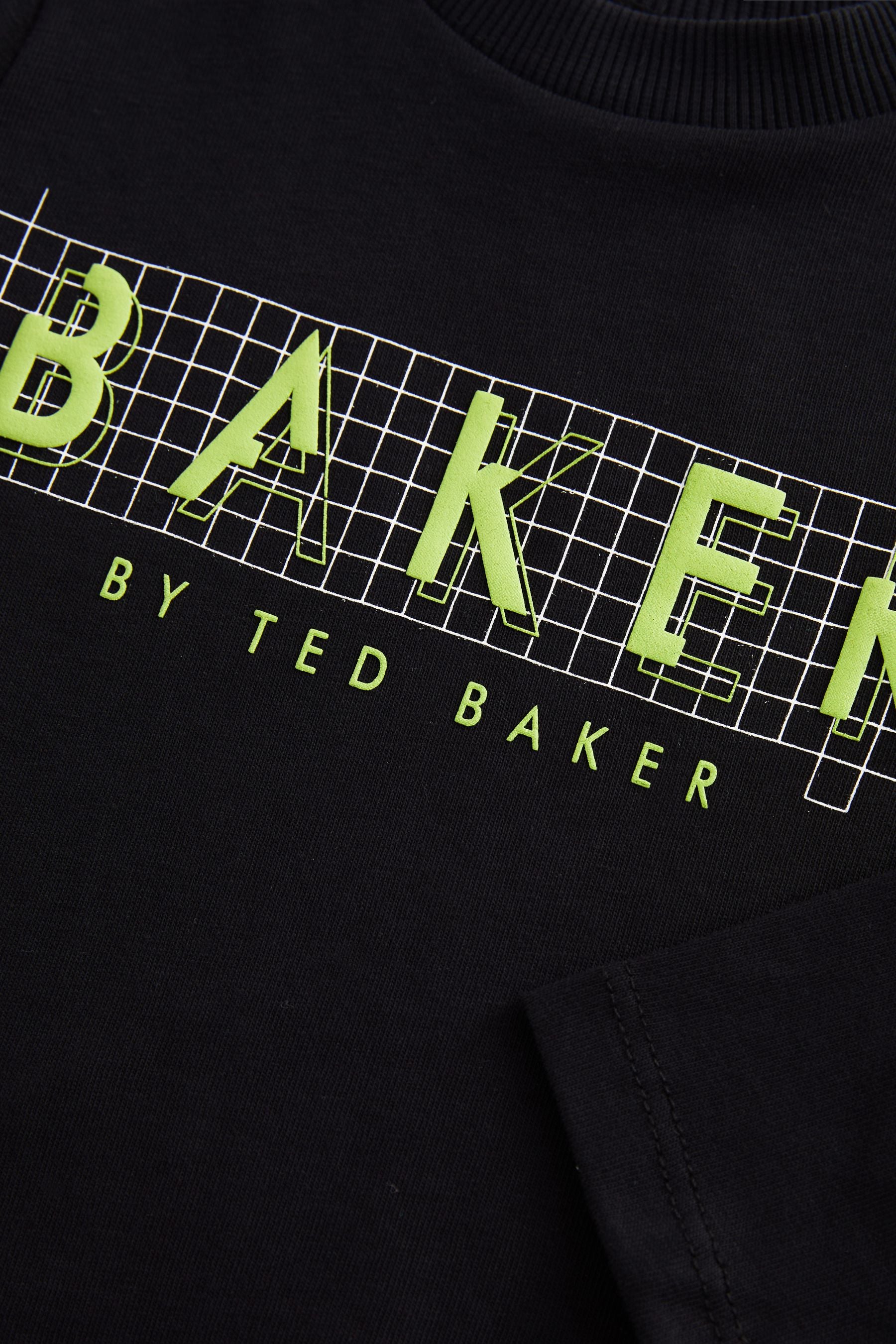 Baker by Ted Baker Long Sleeve Graphic Black T-Shirt