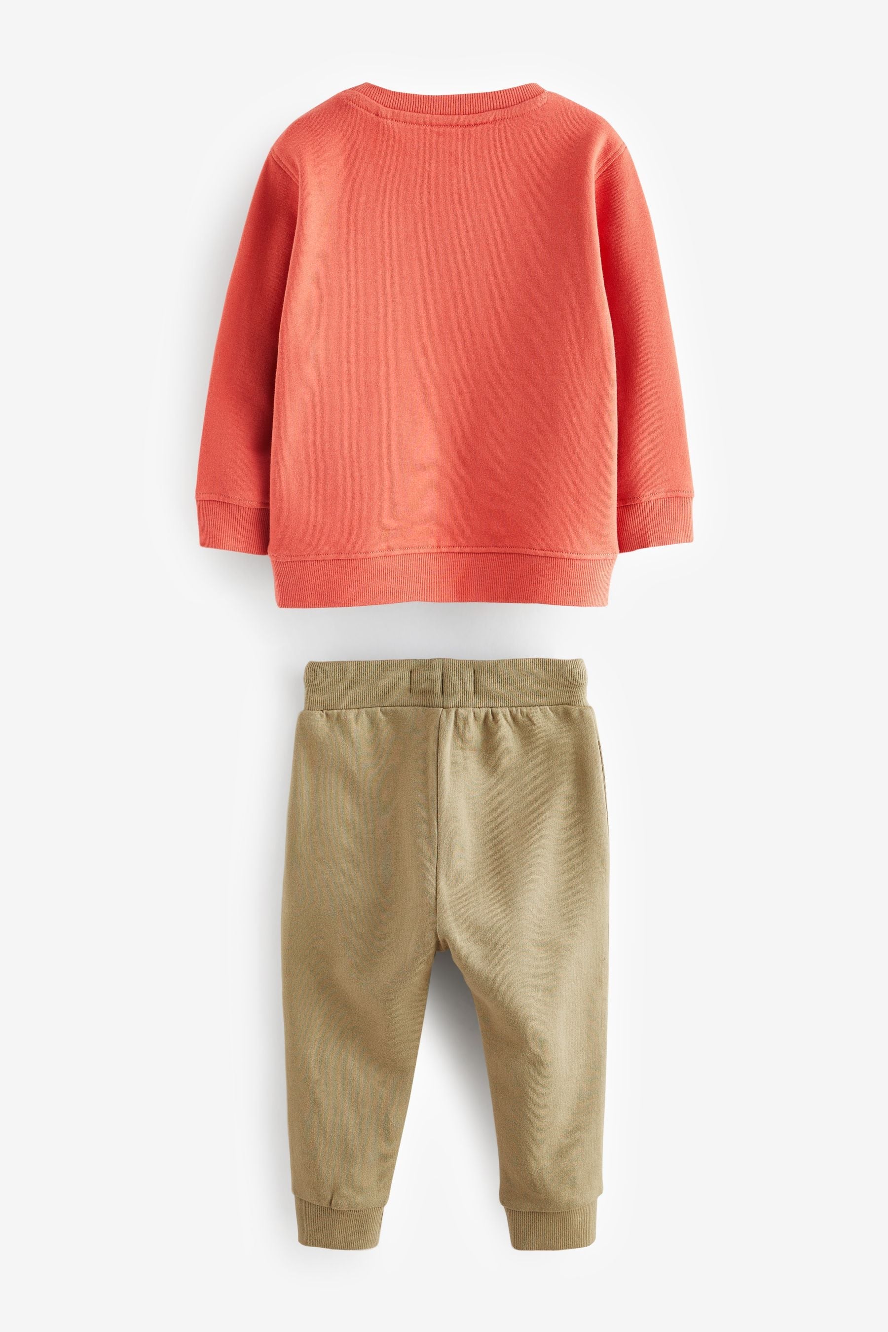 Orange Embroidered Character Sweatshirt and Joggers Set (3mths-7yrs)