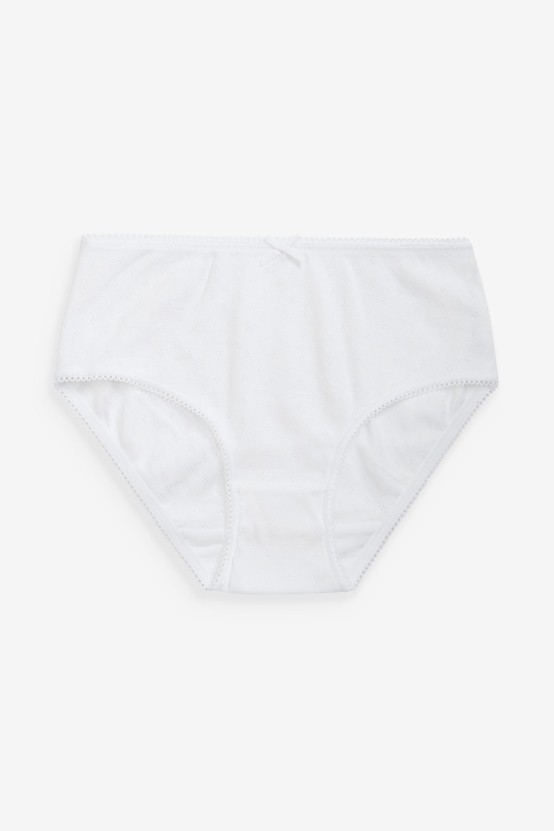 Pink/White 5 Pack Pointelle Briefs (1.5-12yrs)