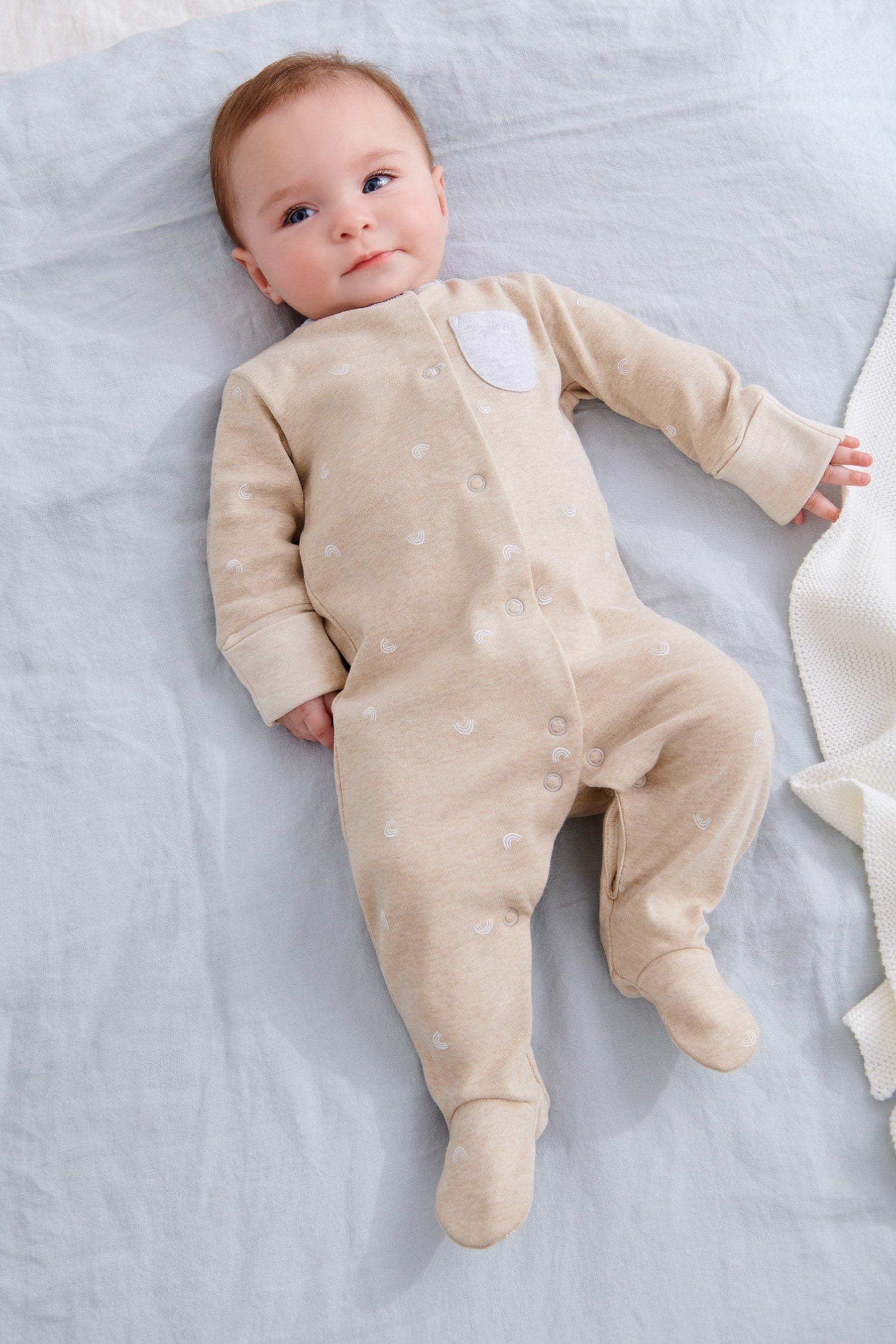 Premium Neutrals Baby 5 Pack Printed Sleepsuits (0-2yrs)