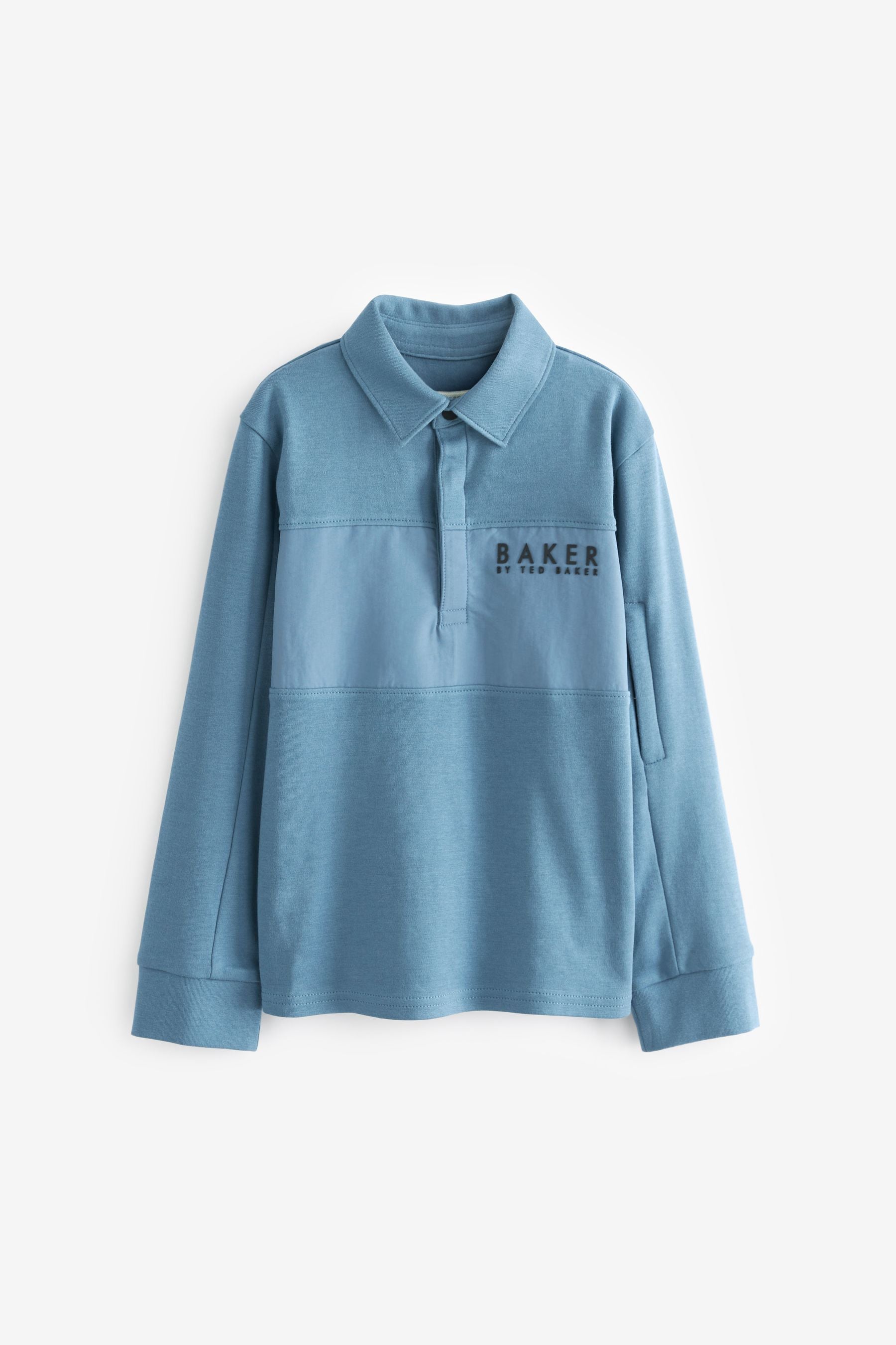 Baker by Ted Baker Long Sleeve Panel Polo Shirt